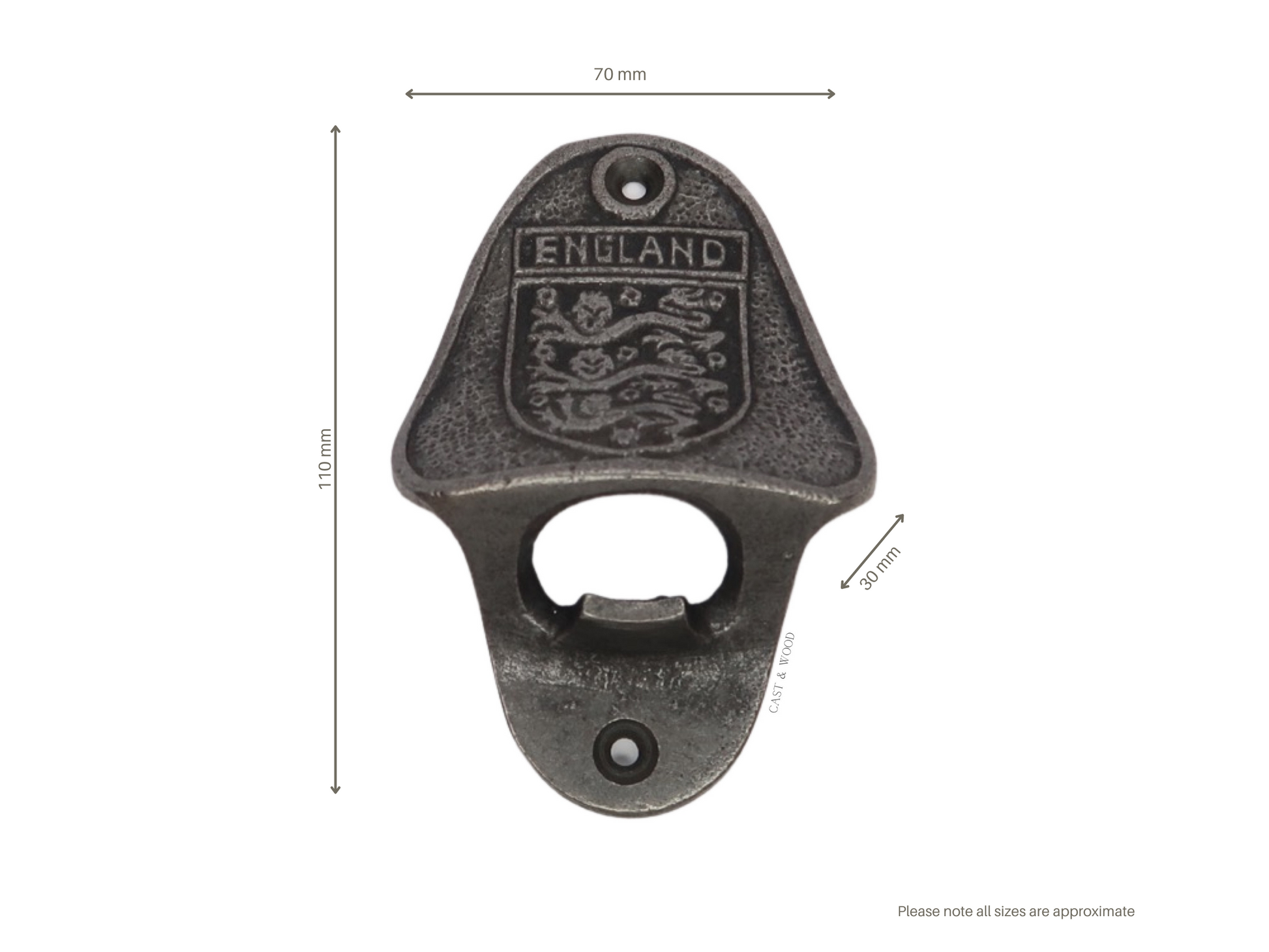 England Three Lions Bottle Opener