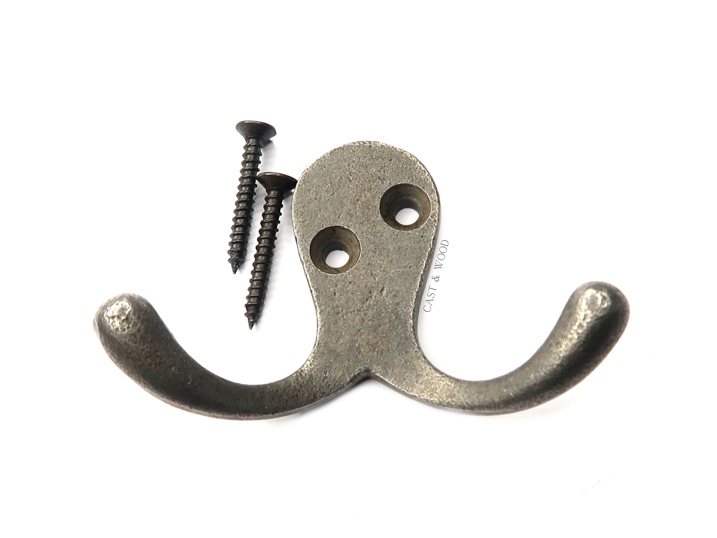 Double Robe Coat Hook Cast & Wood