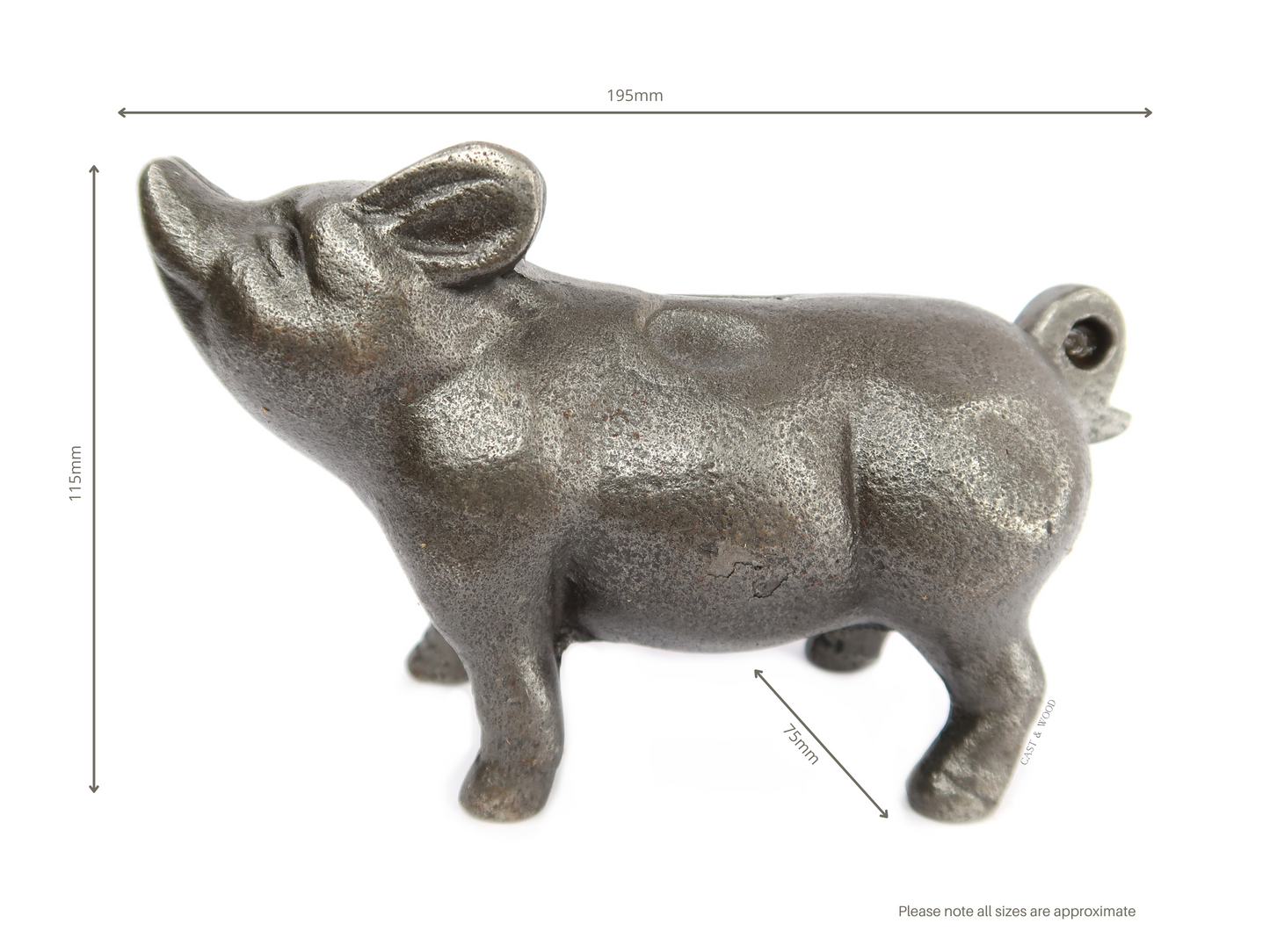Piggy Bank Money Box Cast & Wood