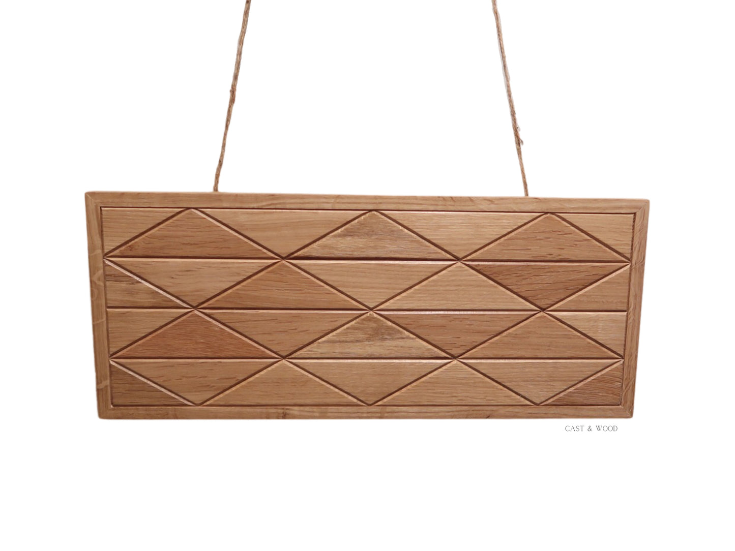 Handmade Oak Wall Art - 45cm x 17cm