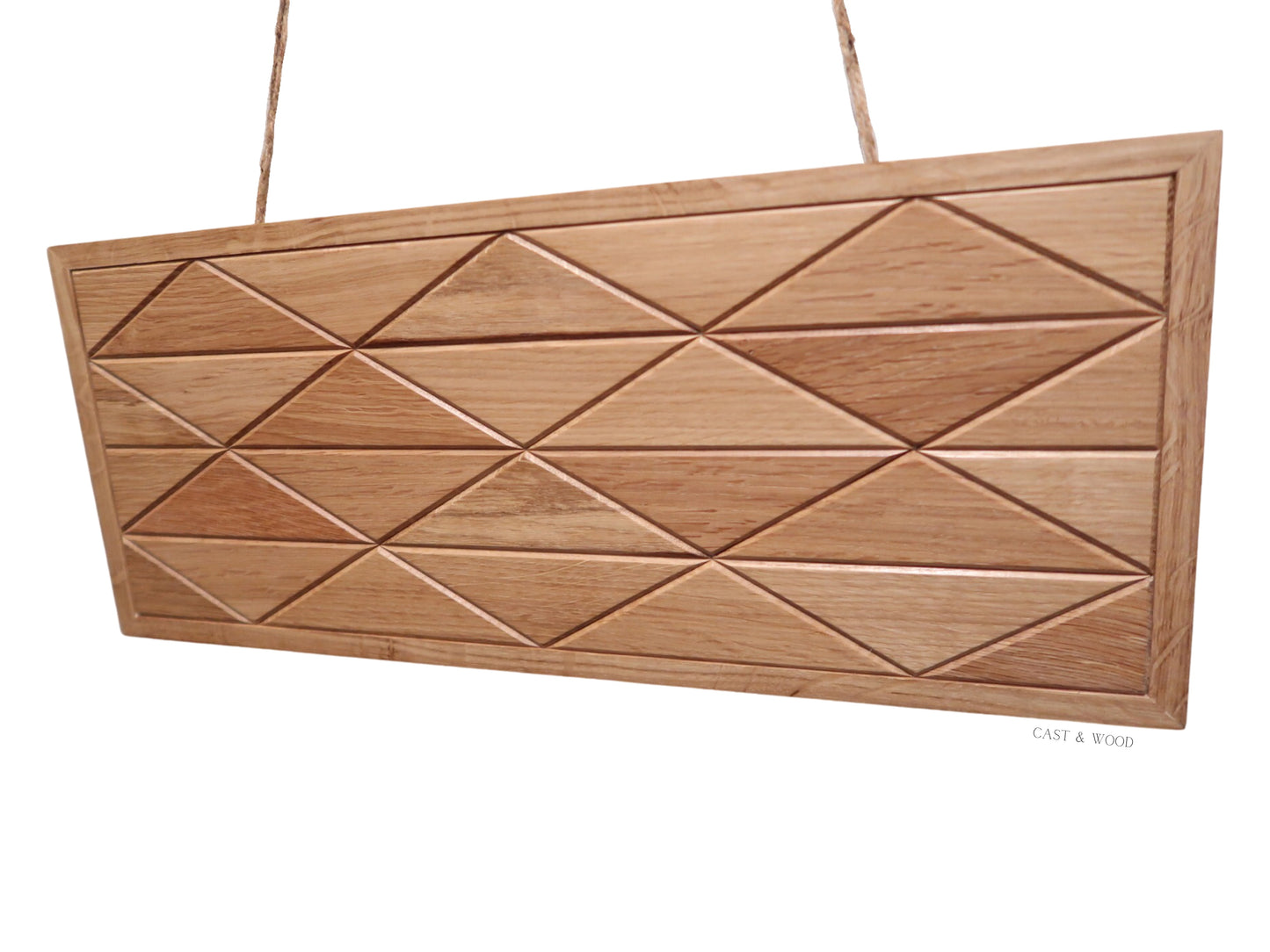 Handmade Oak Wall Art - 45cm x 17cm