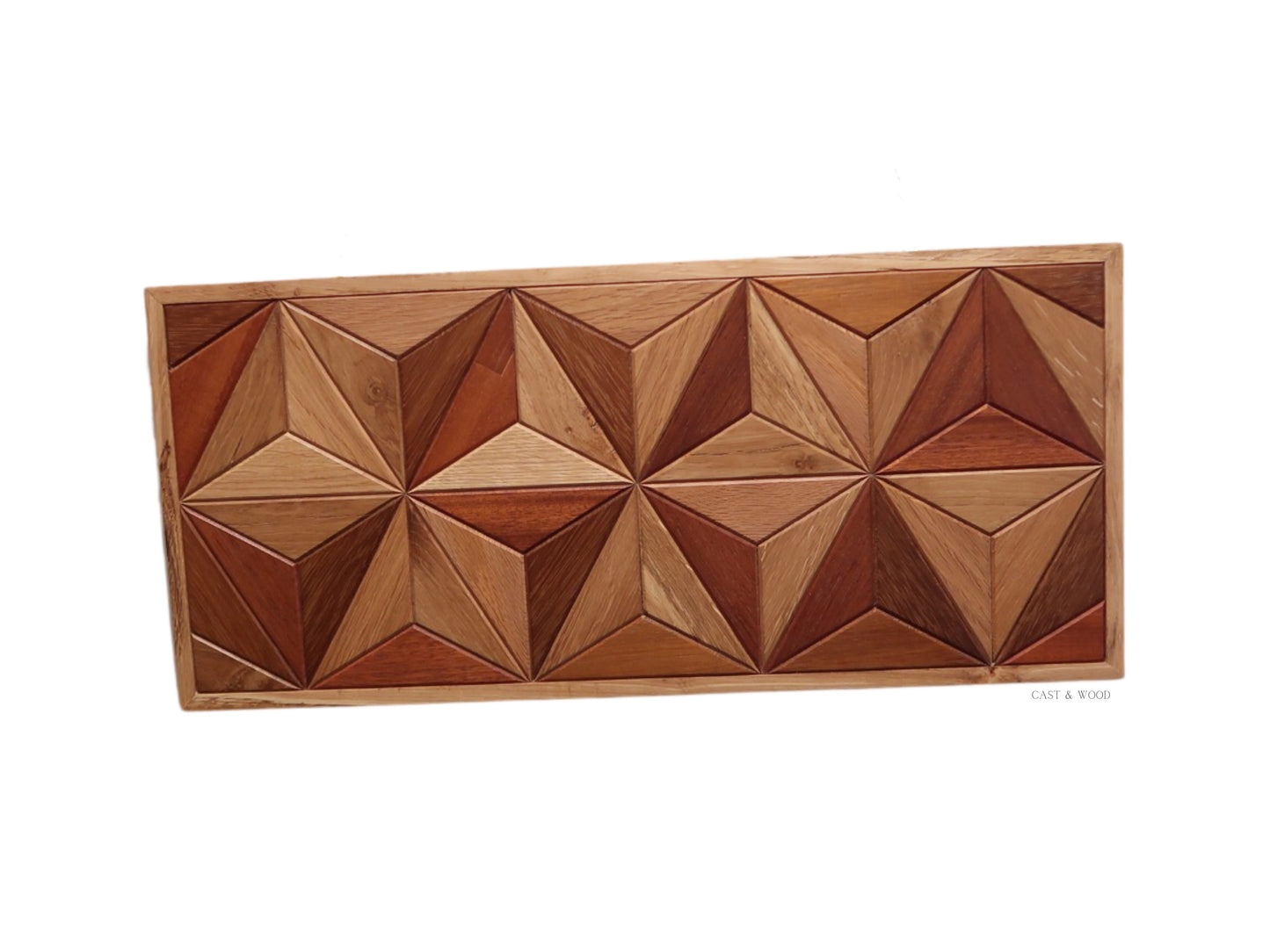 Handmade Large Hardwood Wall Art - 59.5cm x 27cm