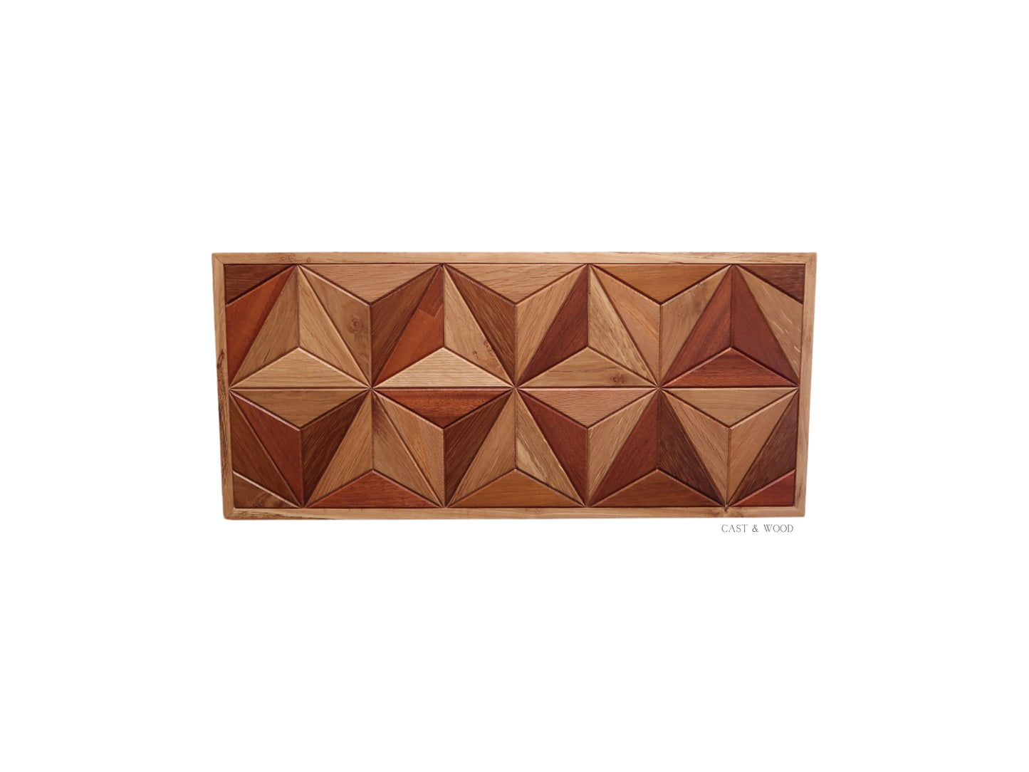 Handmade Large Hardwood Wall Art - 59.5cm x 27cm