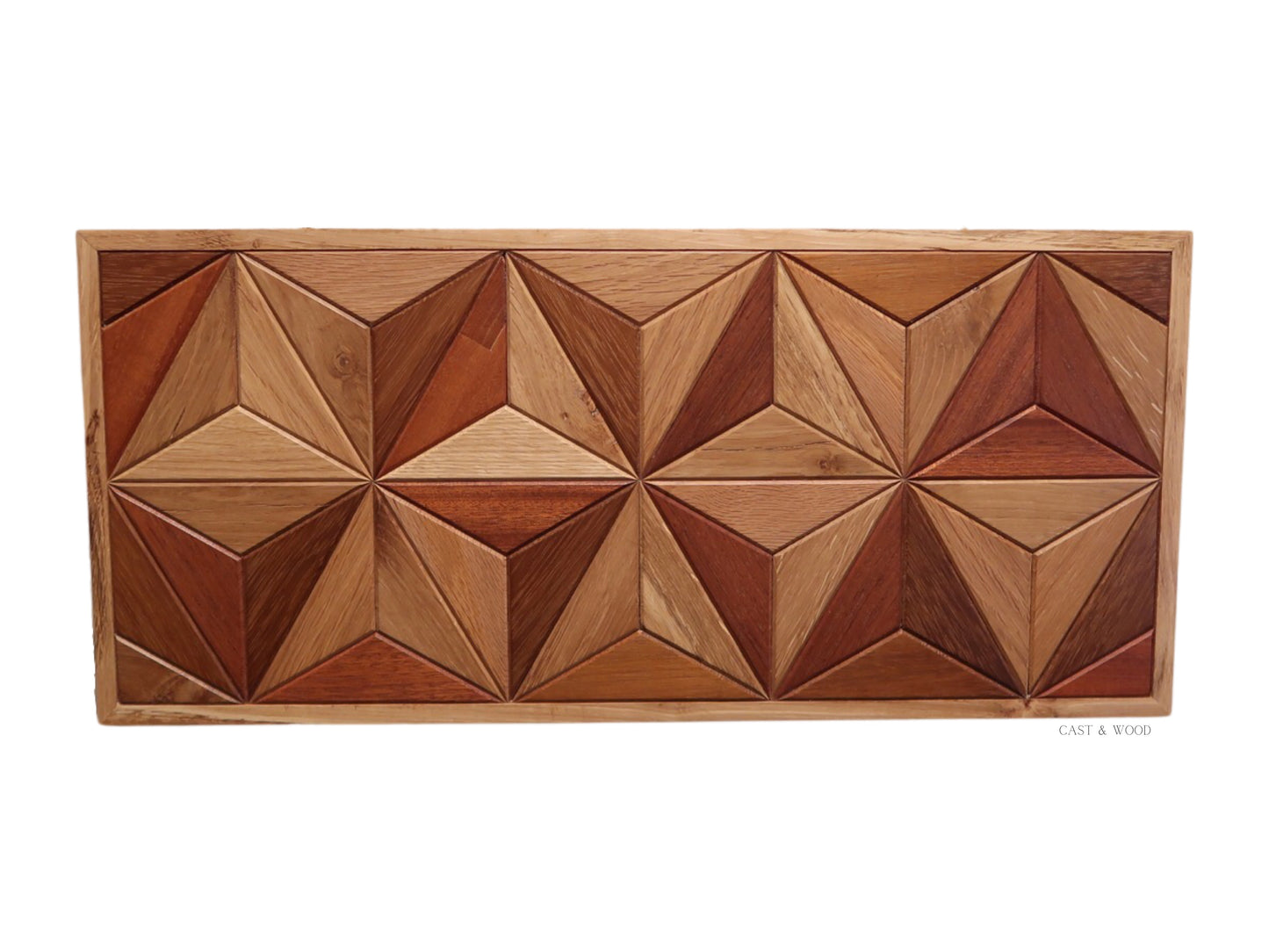 Handmade Large Hardwood Wall Art - 59.5cm x 27cm