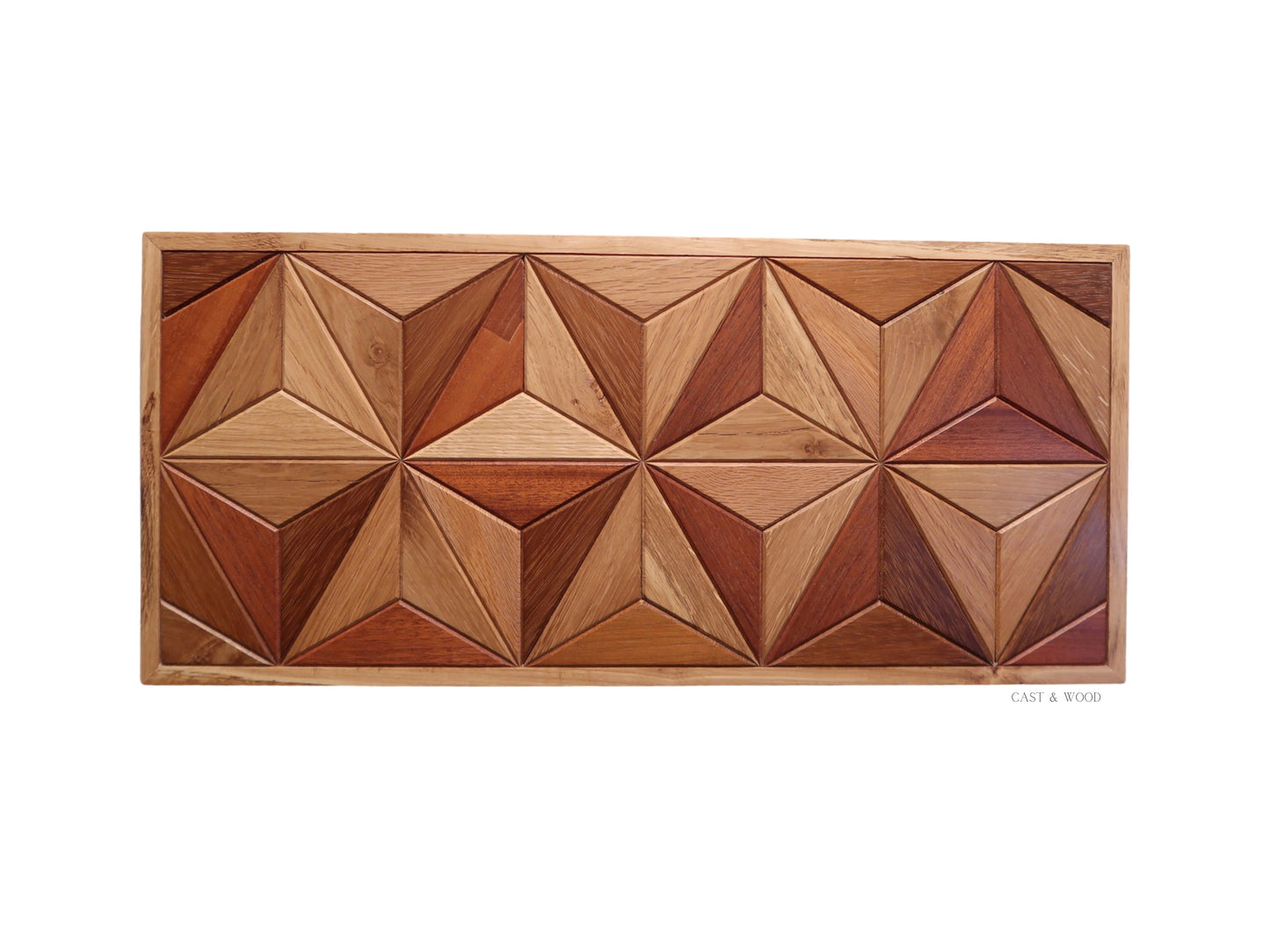 Handmade Large Hardwood Wall Art - 59.5cm x 27cm