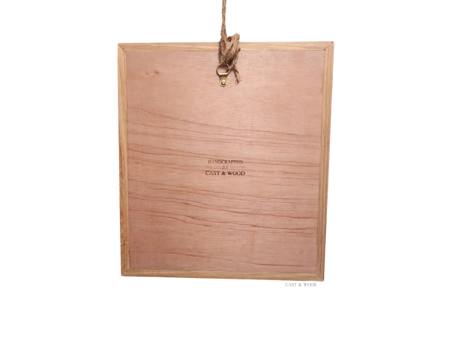 Handmade Oak Wall Art - 27cm x 31cm