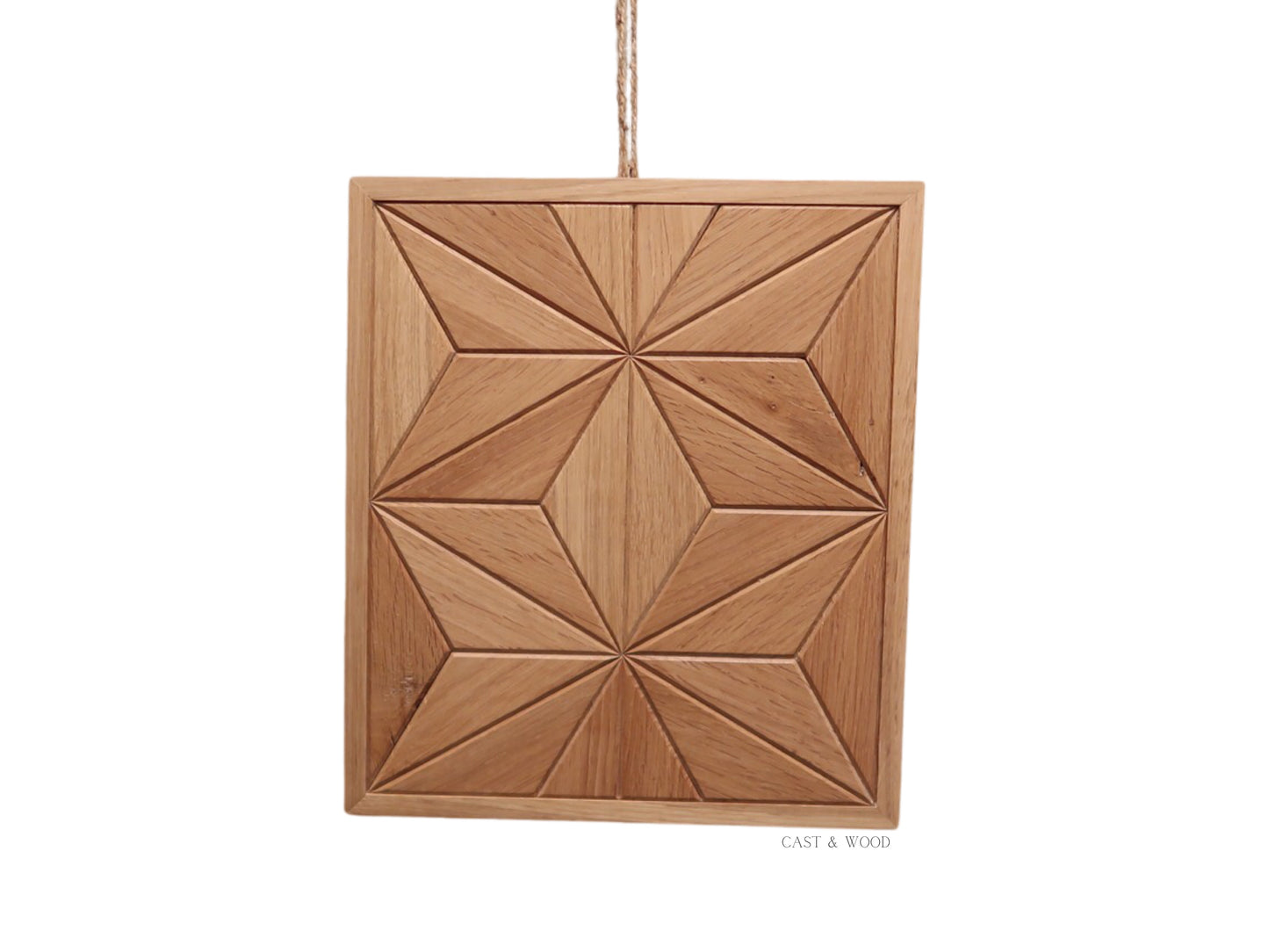 Handmade Oak Wall Art - 27cm x 31cm