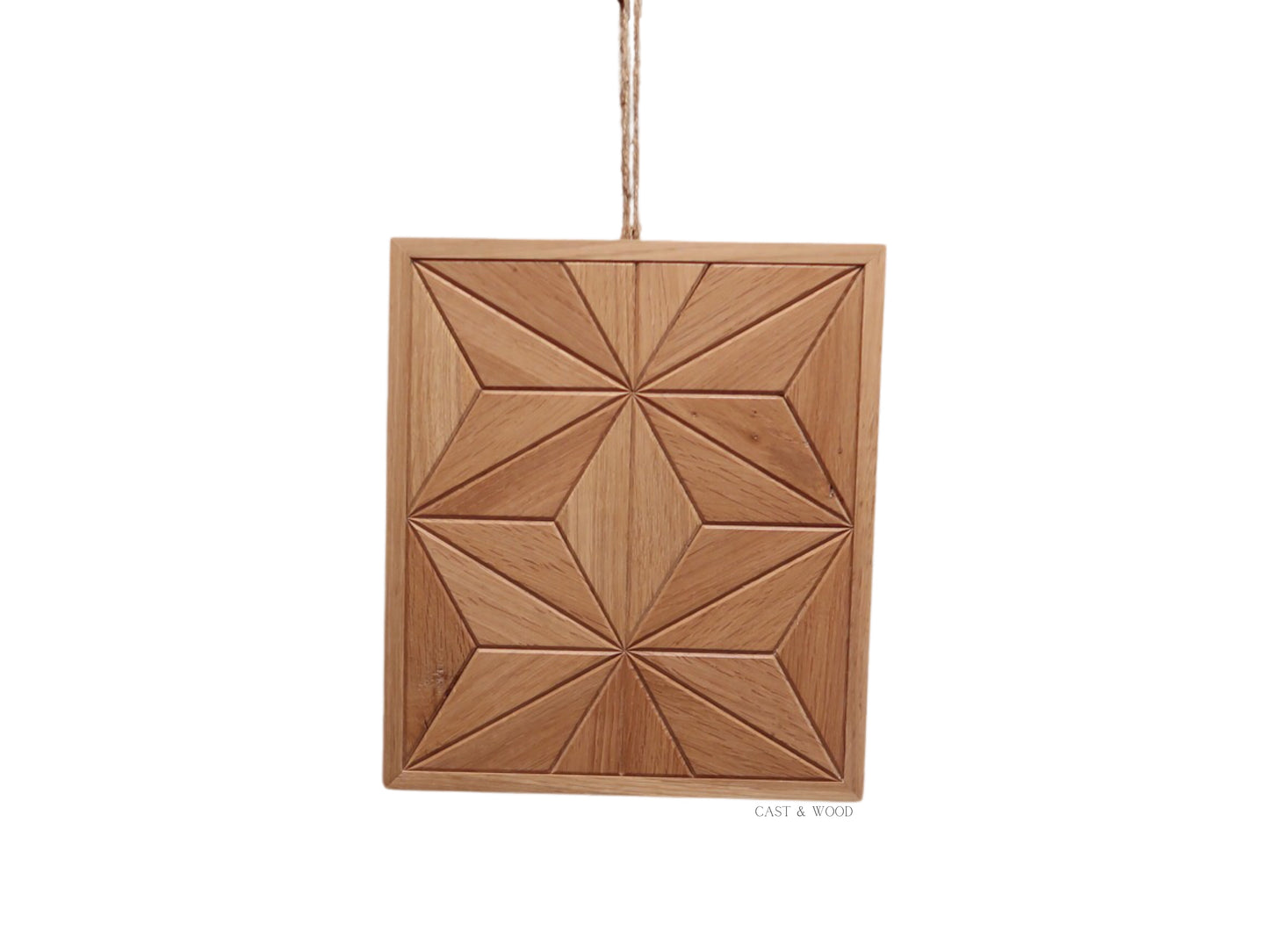 Handmade Oak Wall Art - 27cm x 31cm