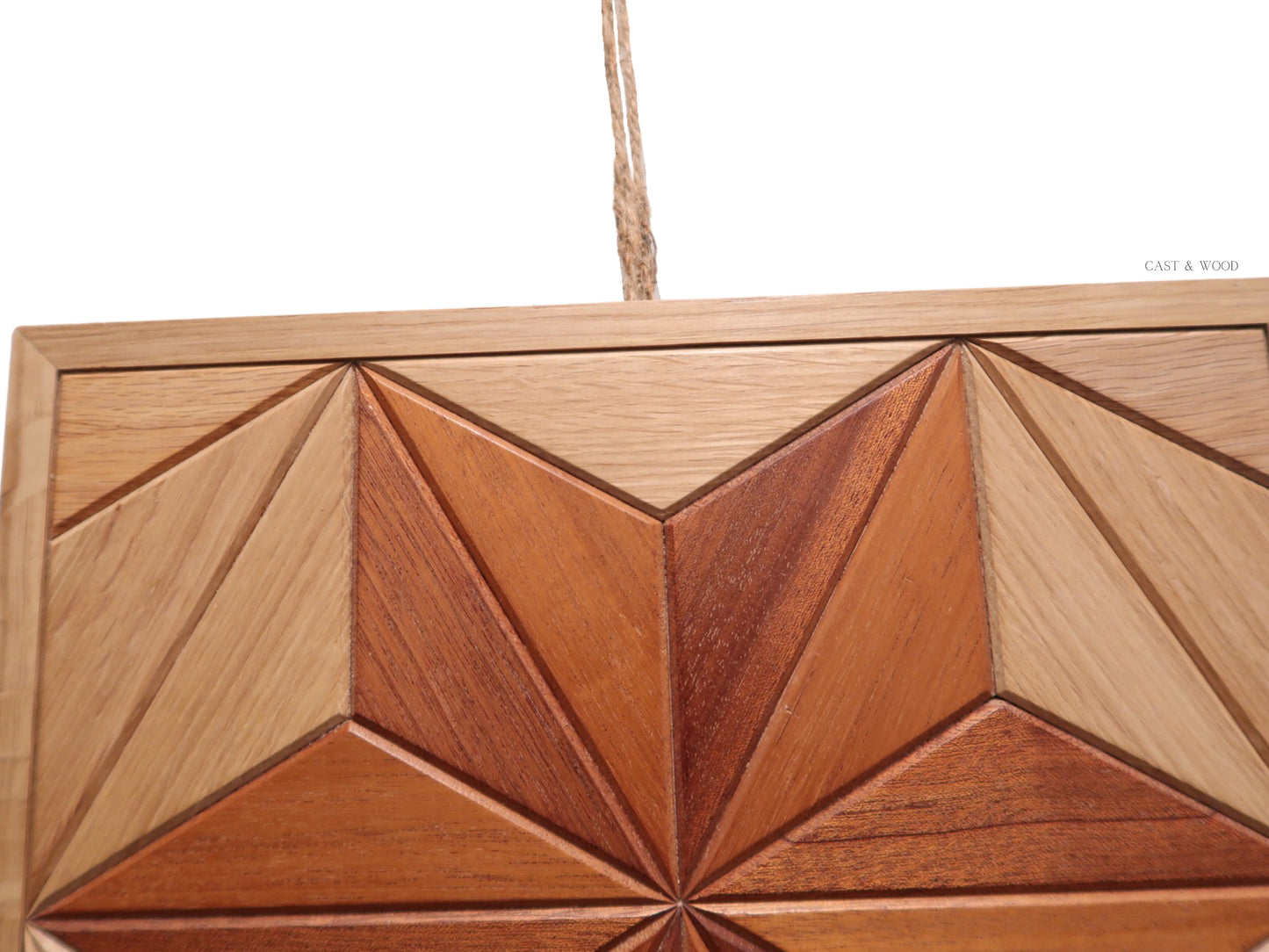 Handmade Hardwood Star Wall Art - 31cm x 27cm