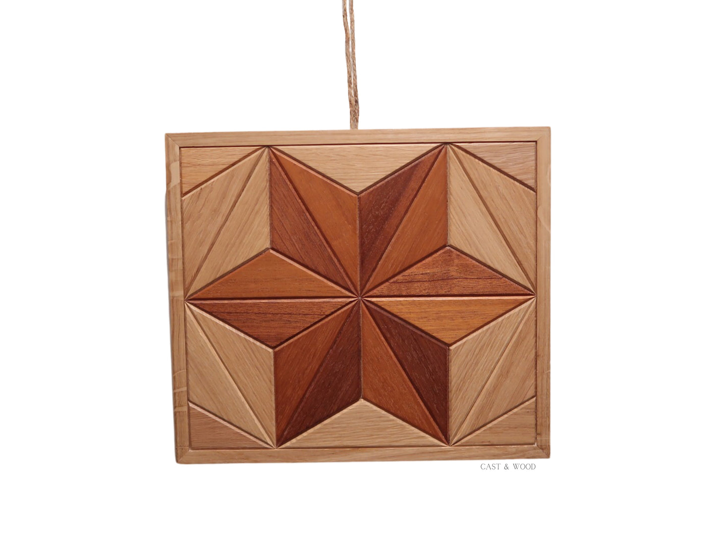 Handmade Hardwood Star Wall Art - 31cm x 27cm