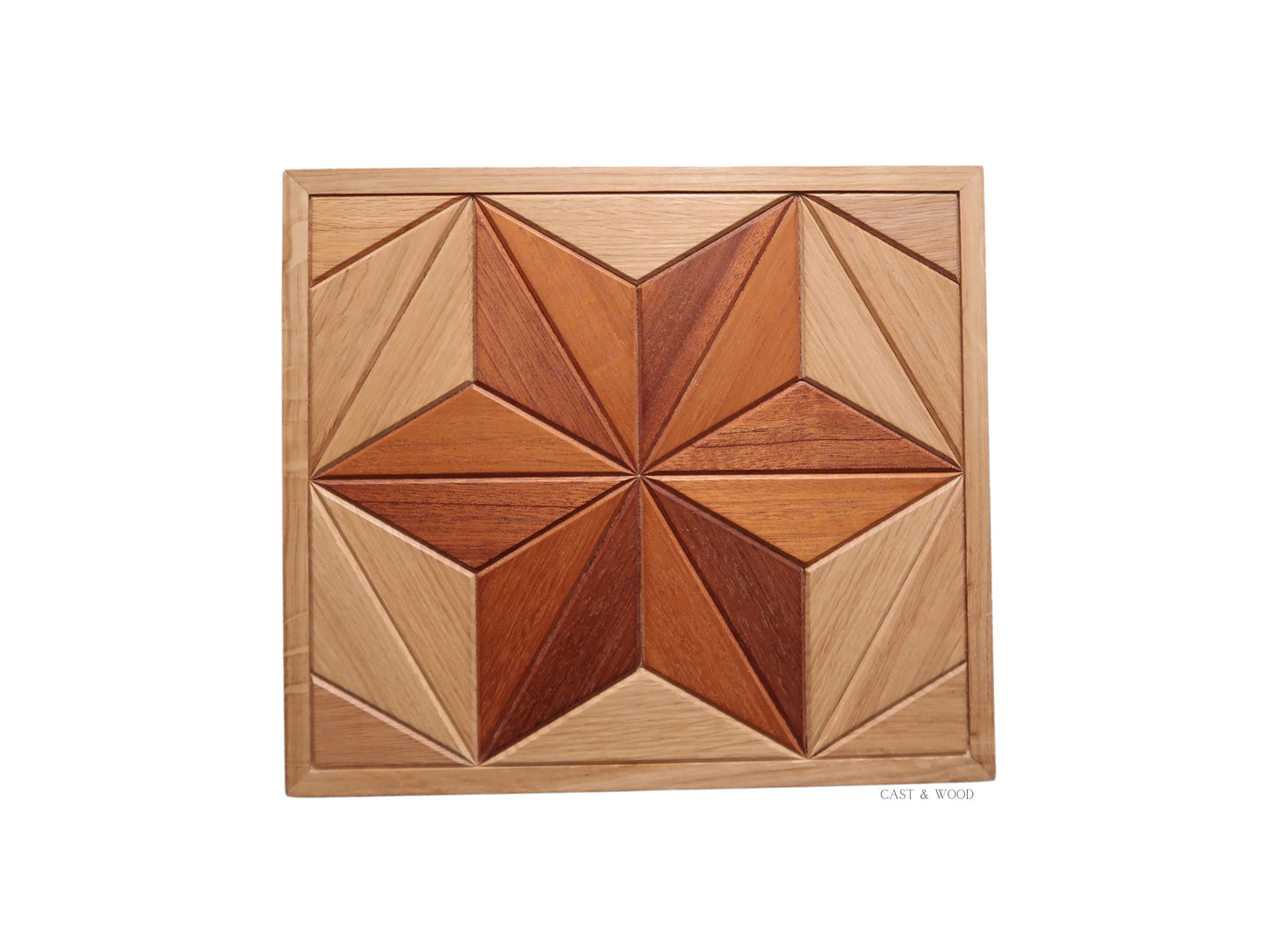 Handmade Hardwood Star Wall Art - 31cm x 27cm