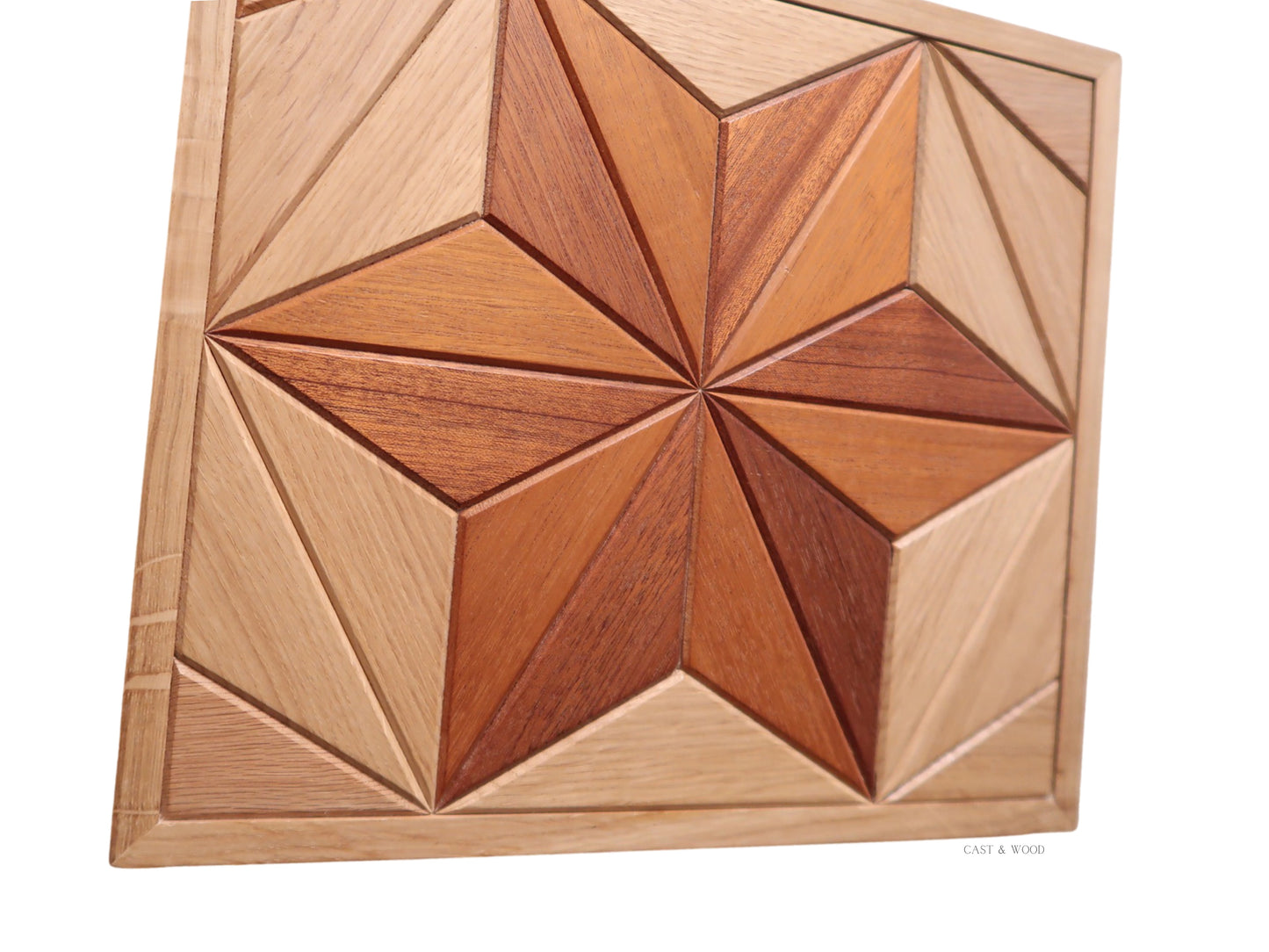 Handmade Hardwood Star Wall Art - 31cm x 27cm