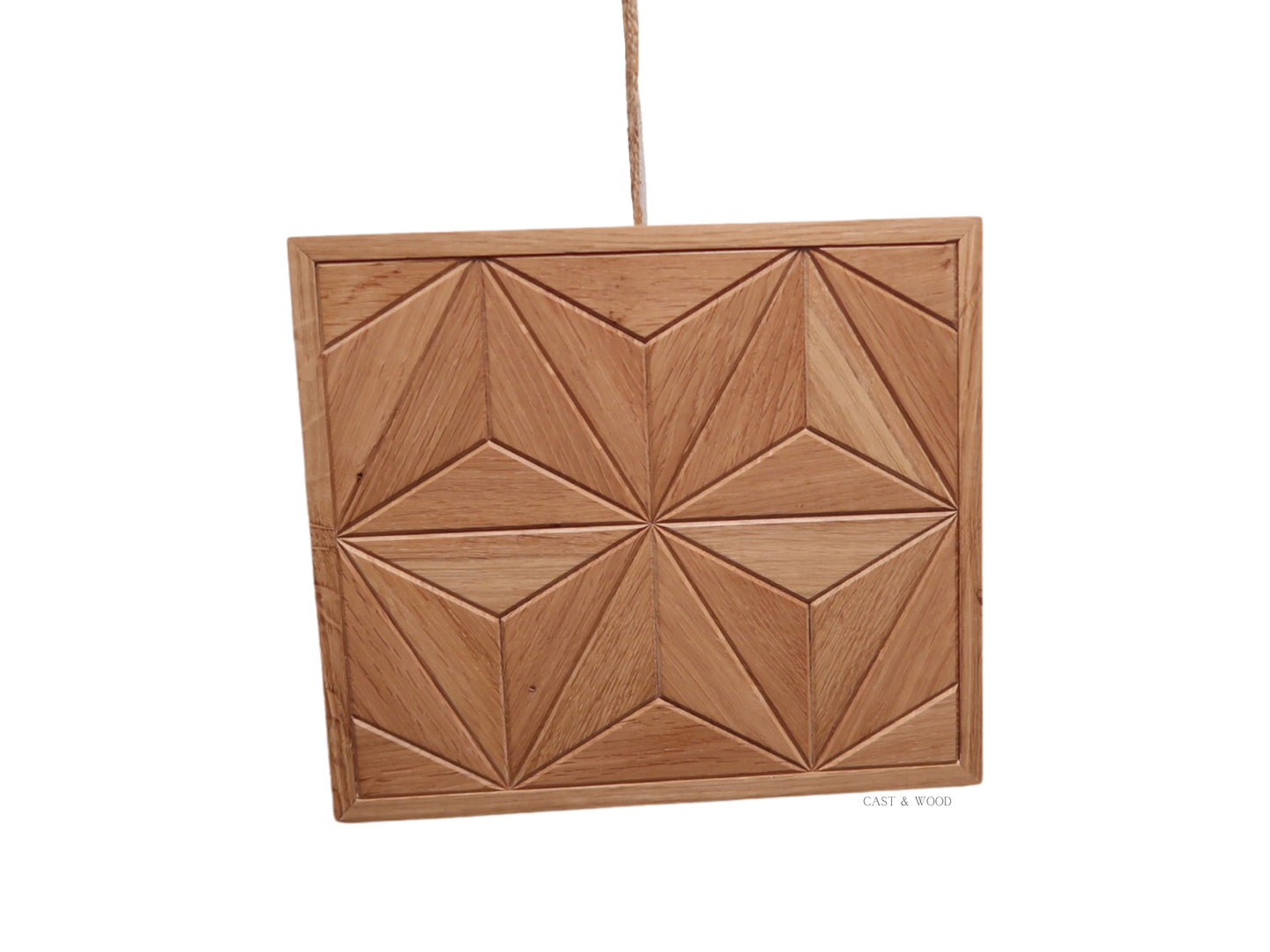 Handmade Oak Star Wall Art - 31cm x 27cm