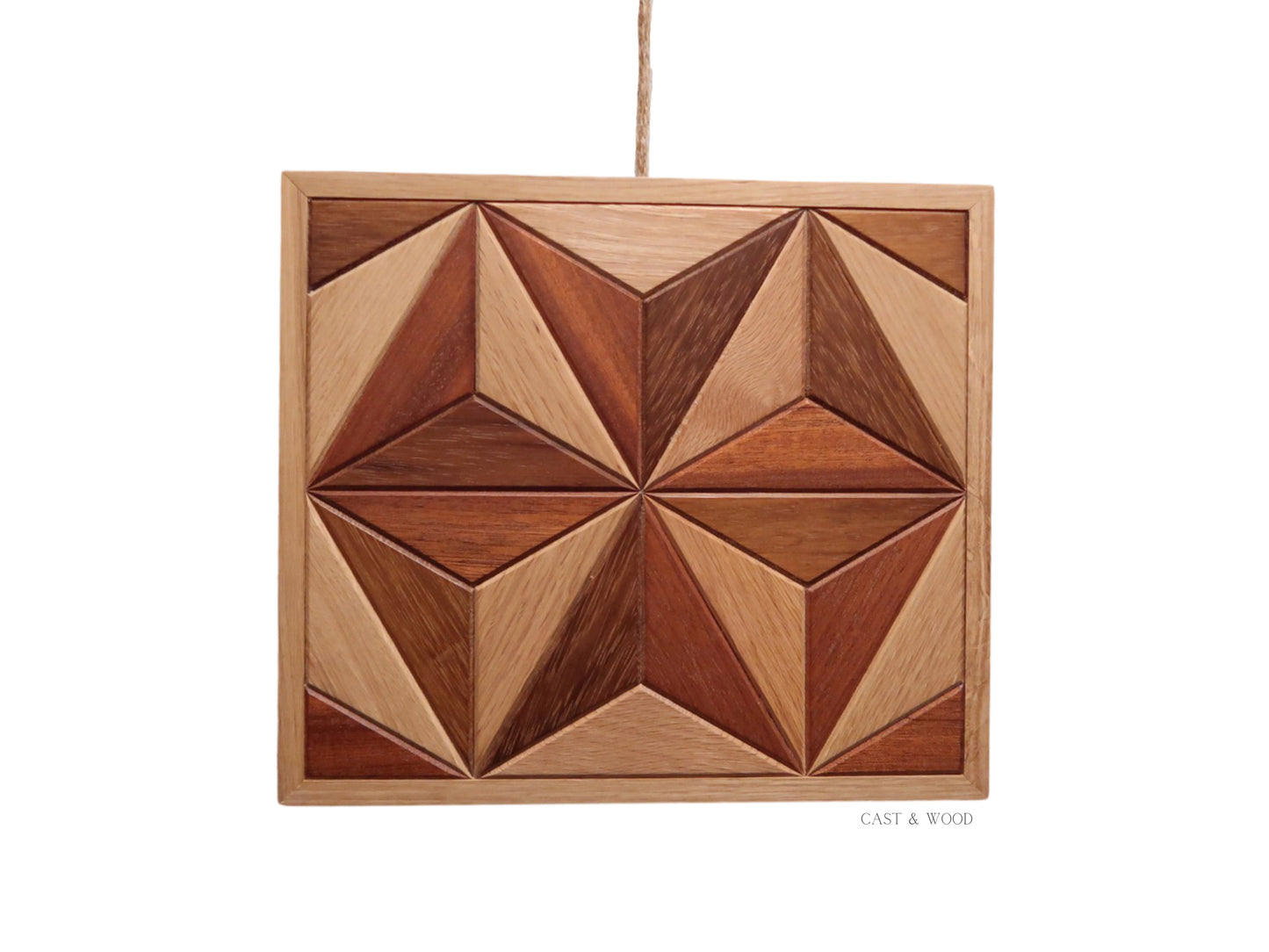 Handmade Hardwood Wall Art - 31cm x 27cm