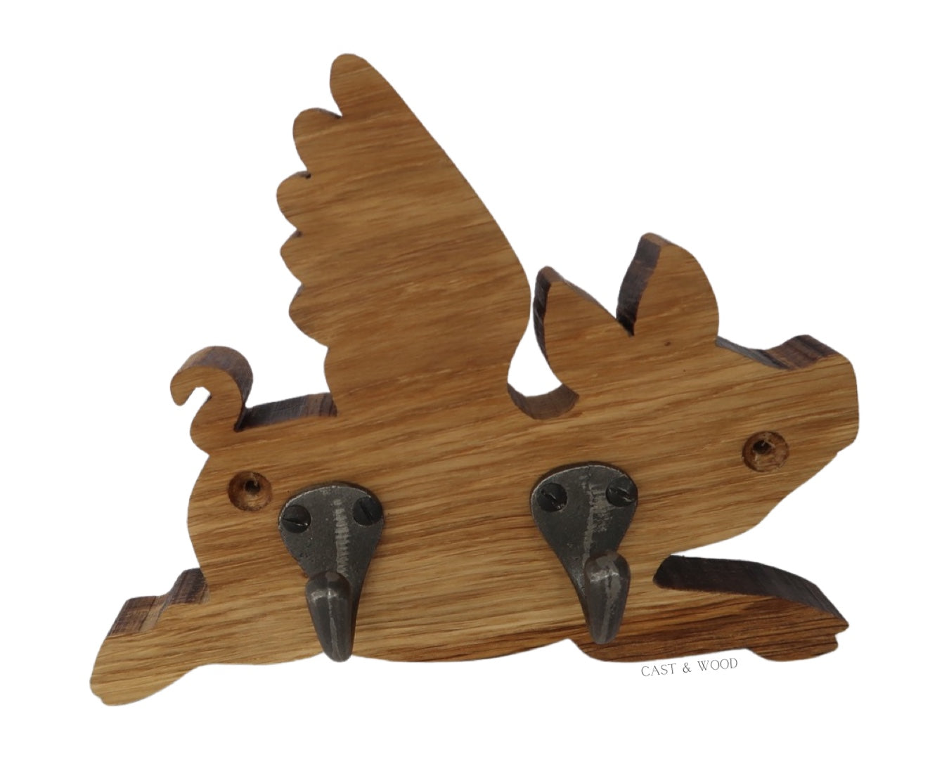 Flying Pig Mounted Coat Hook