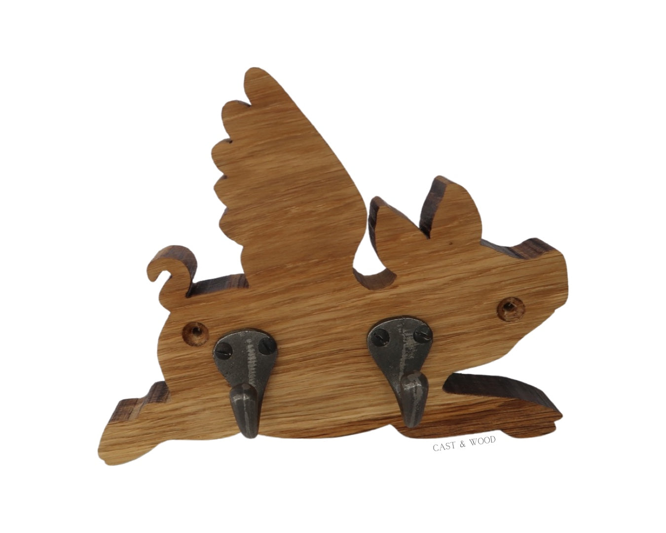 Flying Pig Mounted Coat Hook