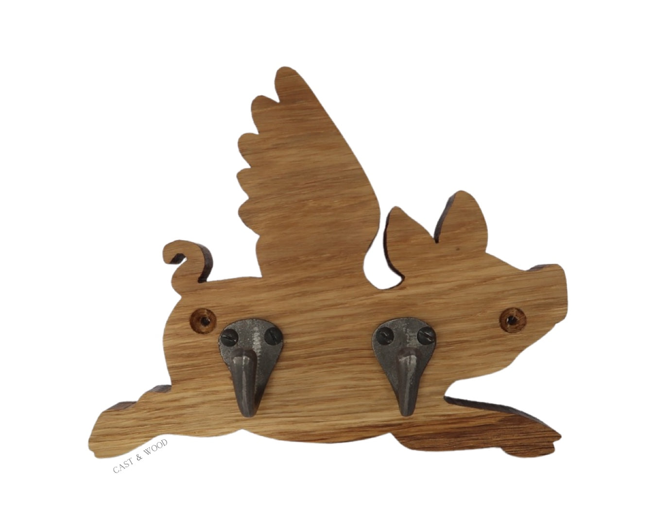 Flying Pig Mounted Coat Hook