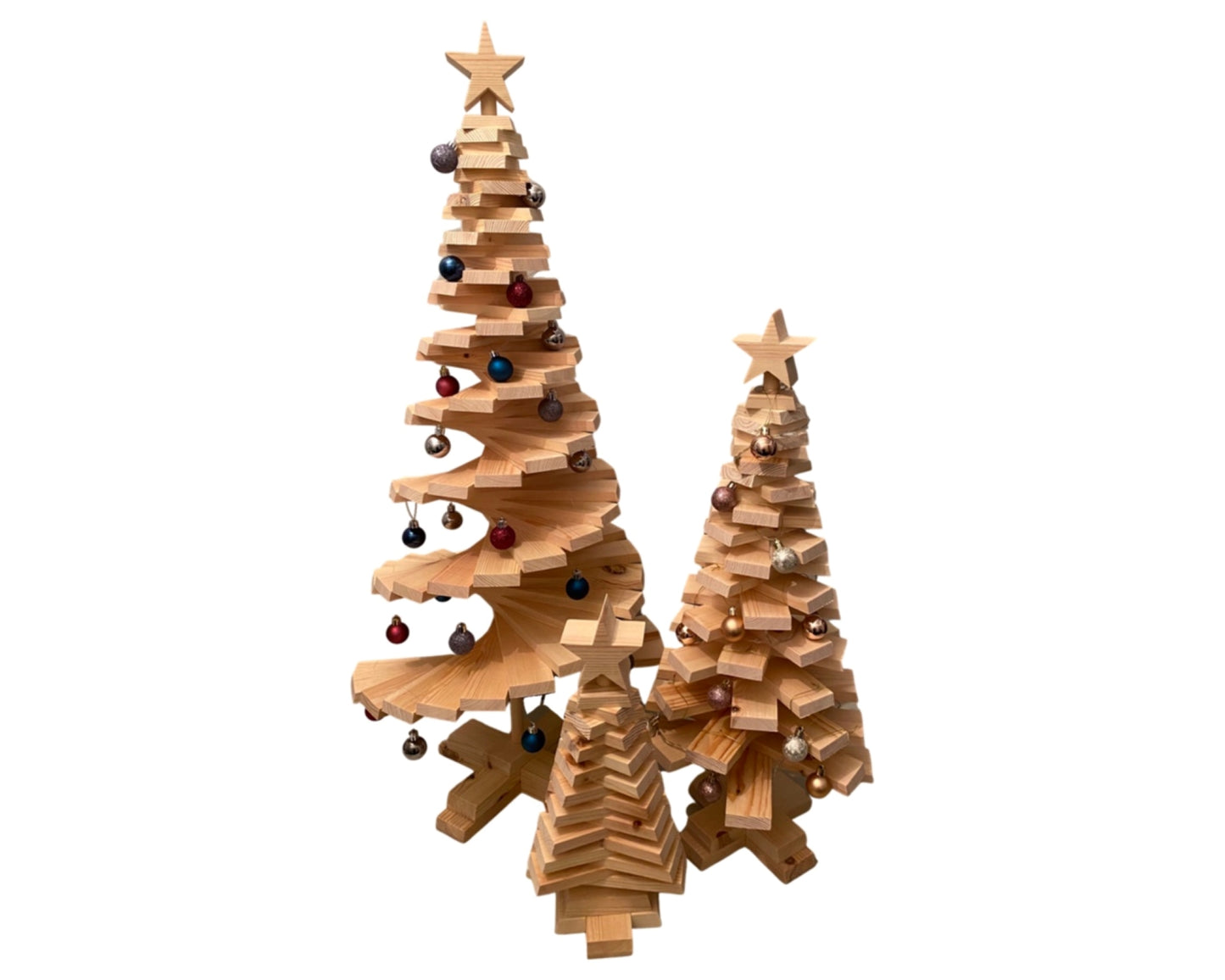 Large Wooden Christmas Tree - 100cm