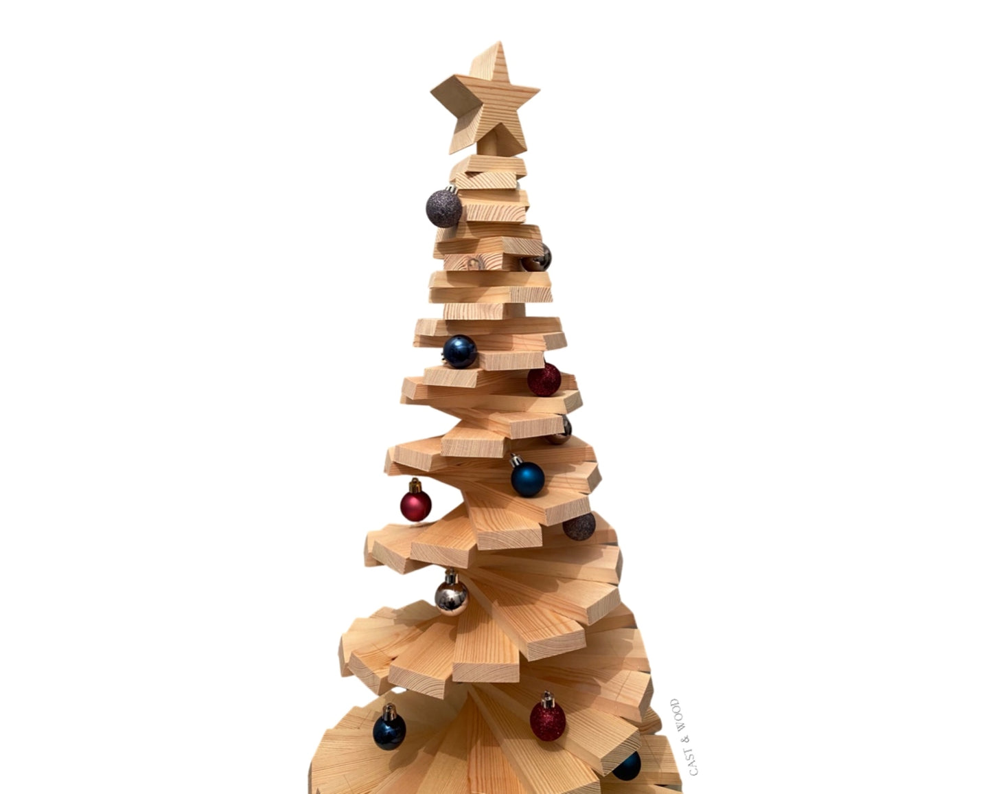 Large Wooden Christmas Tree - 100cm