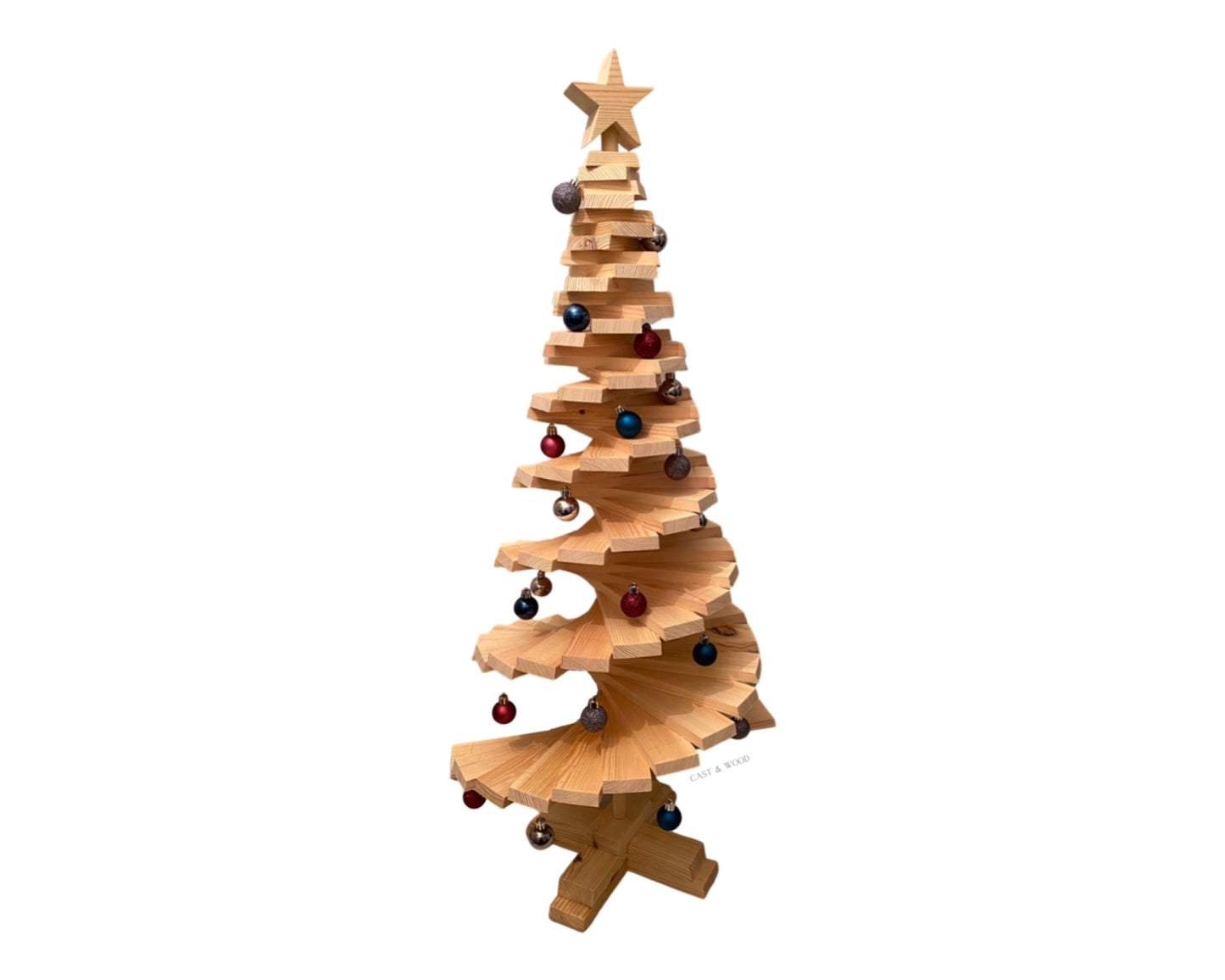 Large Wooden Christmas Tree - 100cm