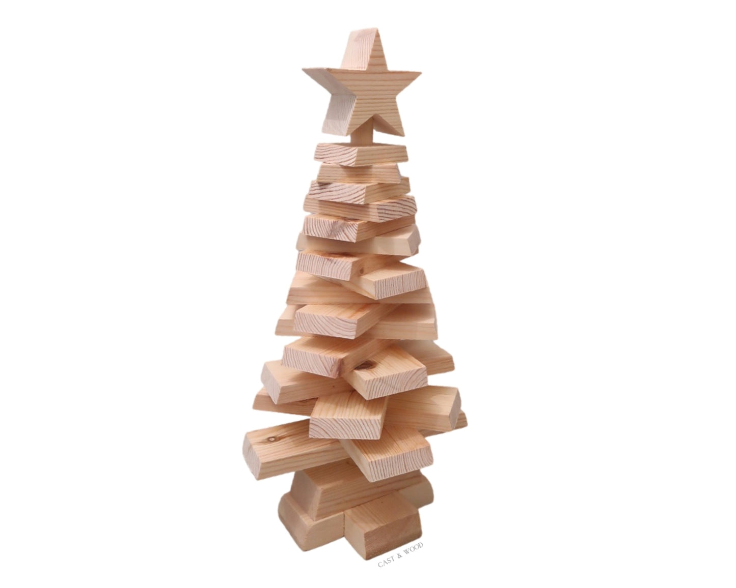 Small Wooden Christmas Tree - 40cm
