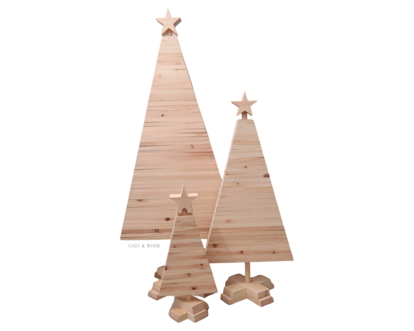 Large Wooden Christmas Tree - 100cm