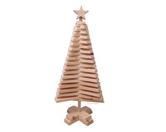 Medium Wooden Christmas Tree - 70cm