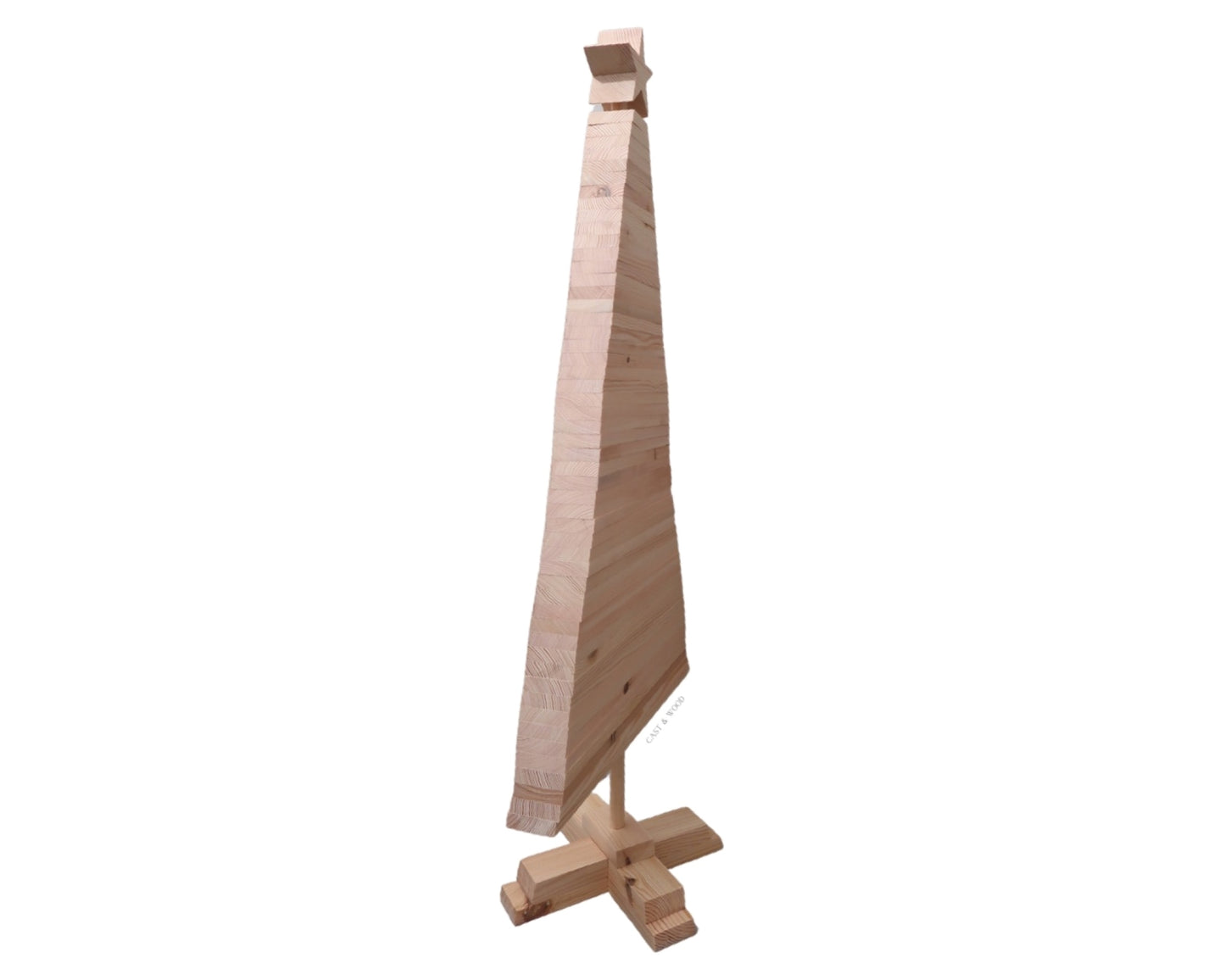 Large Wooden Christmas Tree - 100cm