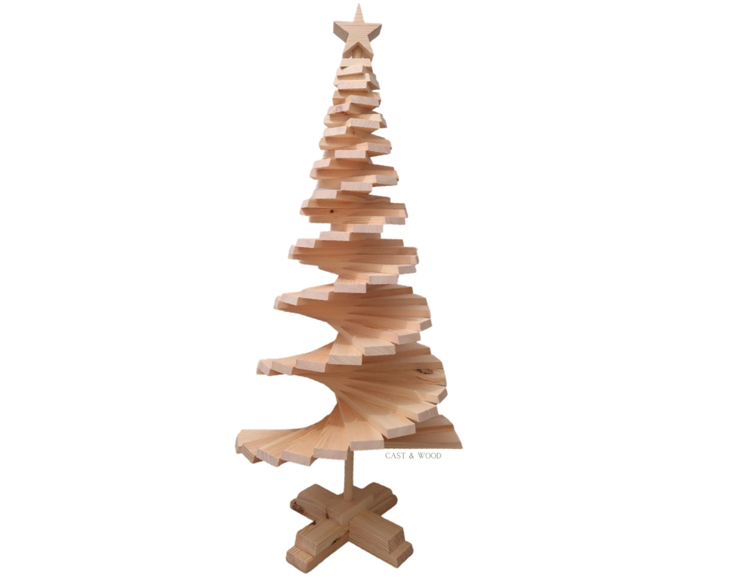 Large Wooden Christmas Tree - 100cm