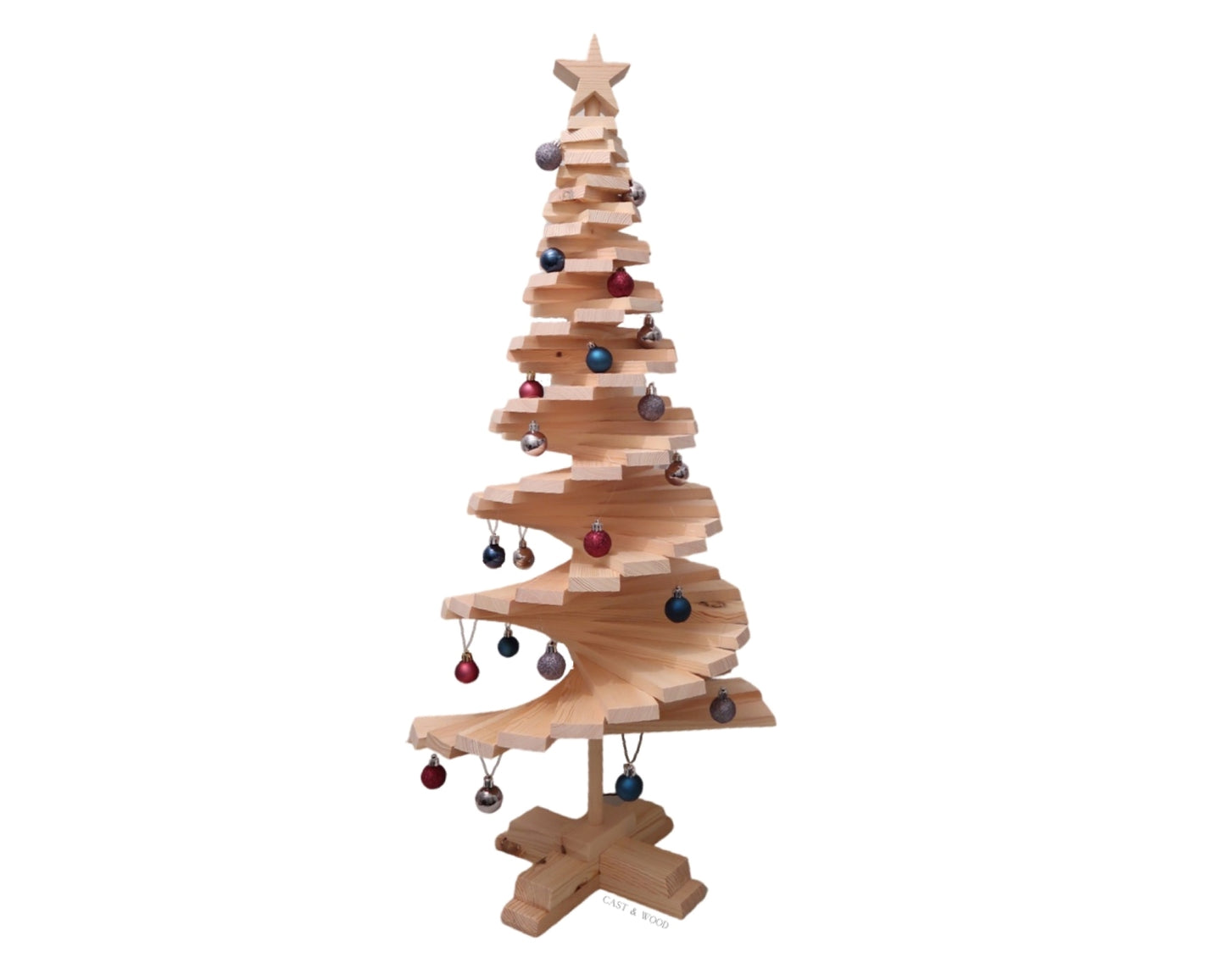 Large Wooden Christmas Tree - 100cm