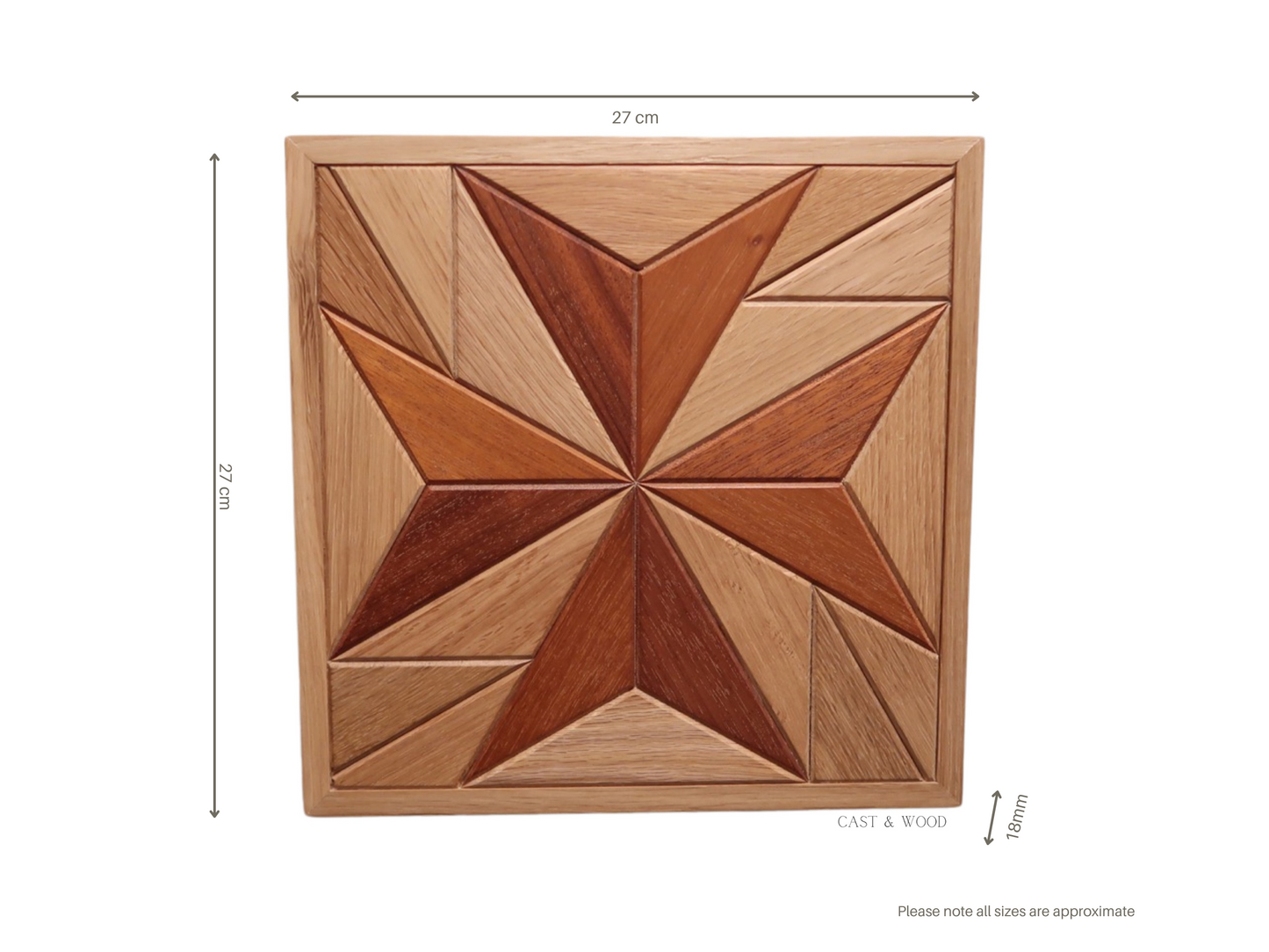 Handmade Square Wall Art - 27cm x 27cm