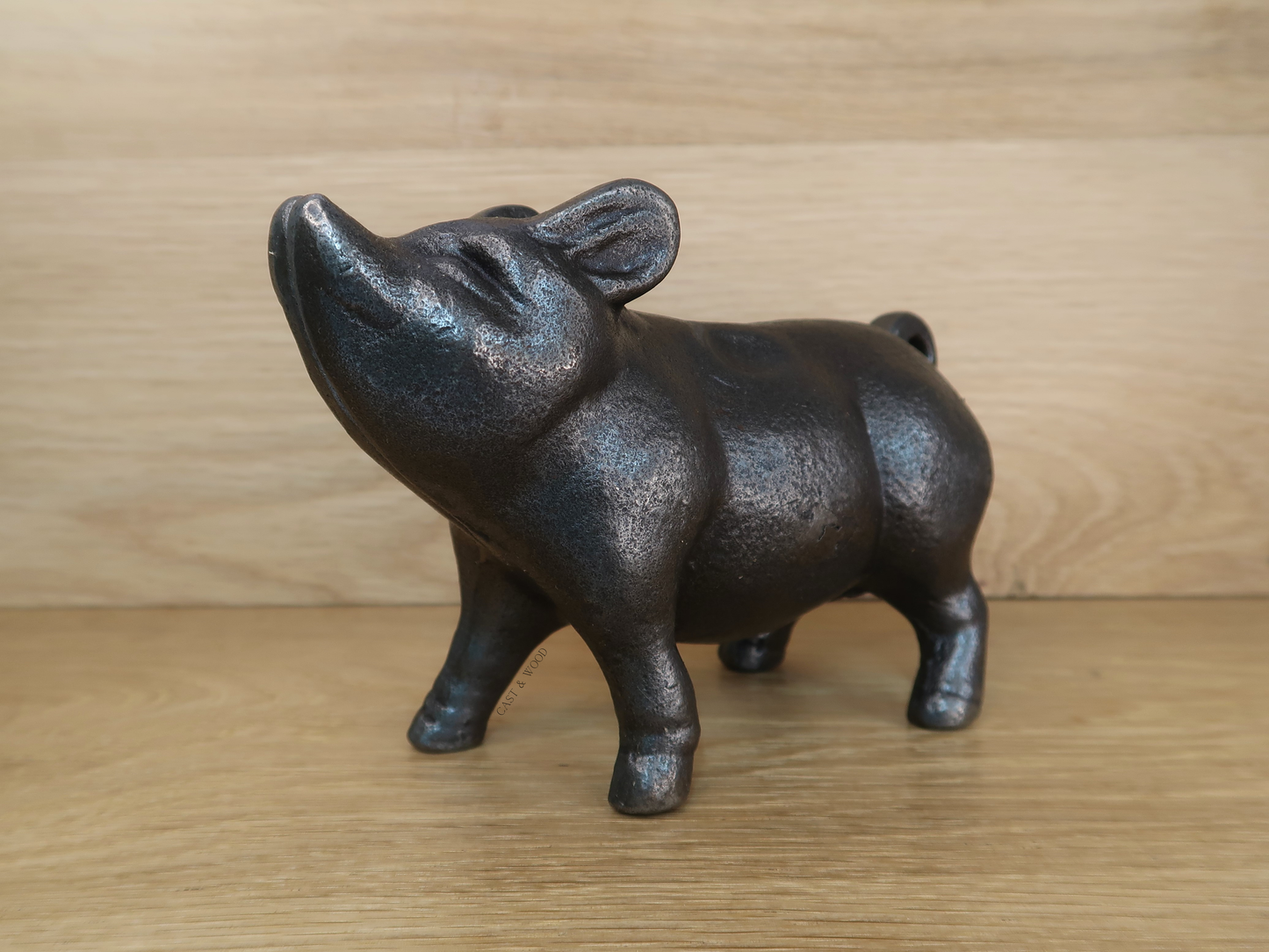 Piggy Bank Money Box Cast & Wood