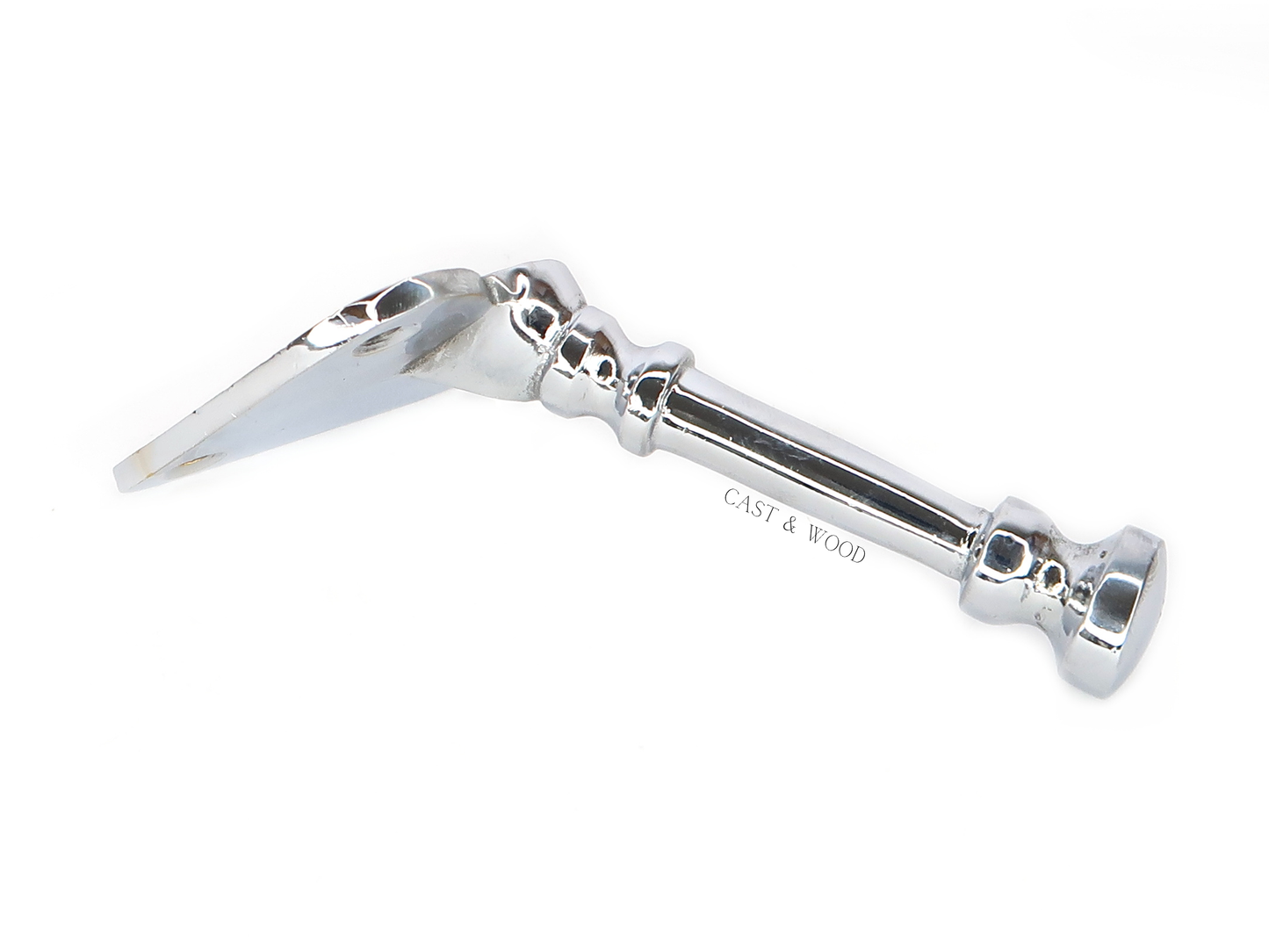 Chrome Single Coat Hook Cast & Wood