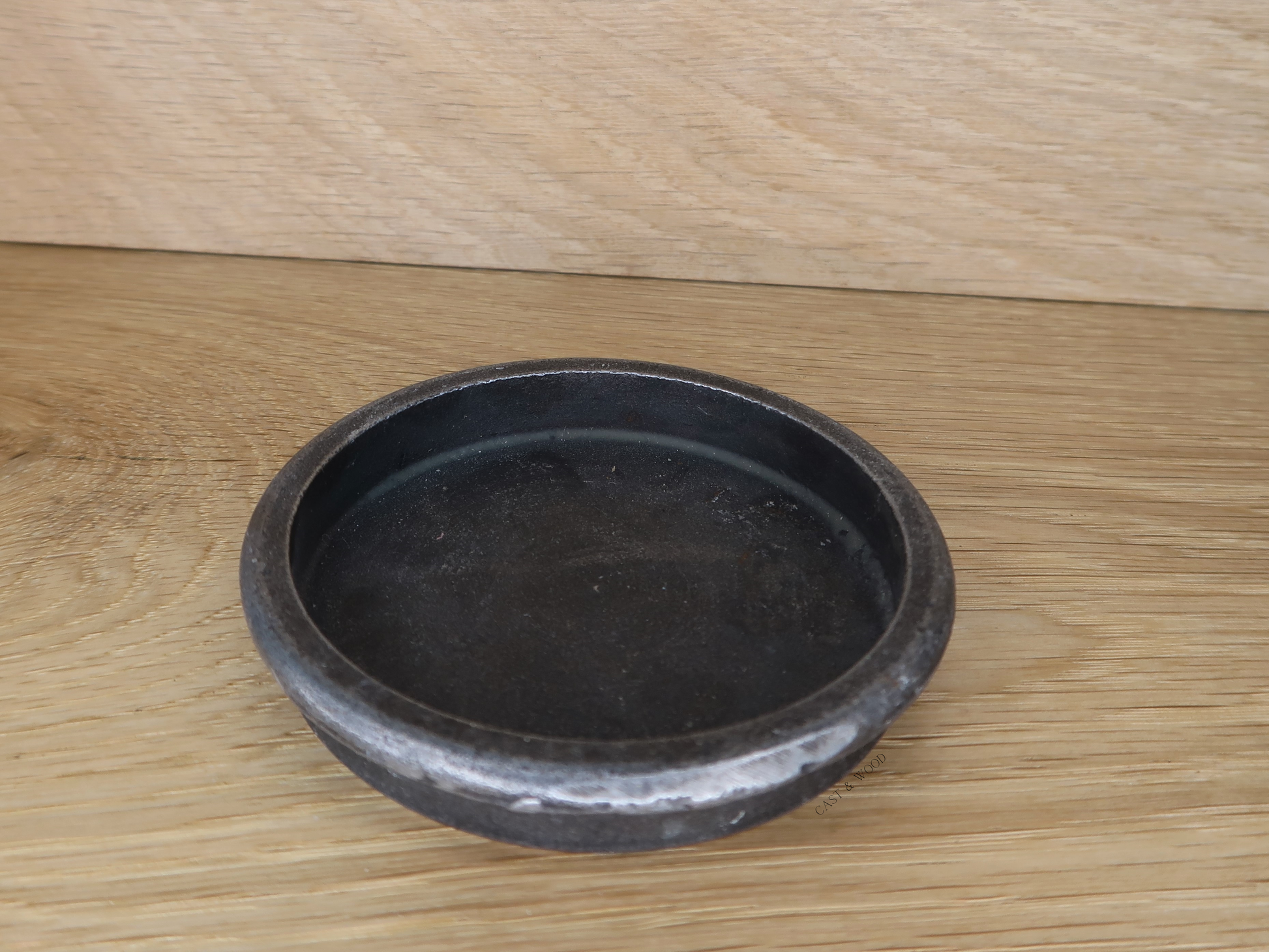 Large Chunky Candle Holder Cast & Wood