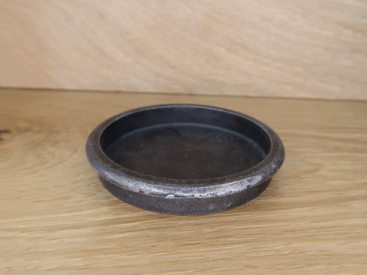 Large Chunky Candle Holder Cast & Wood
