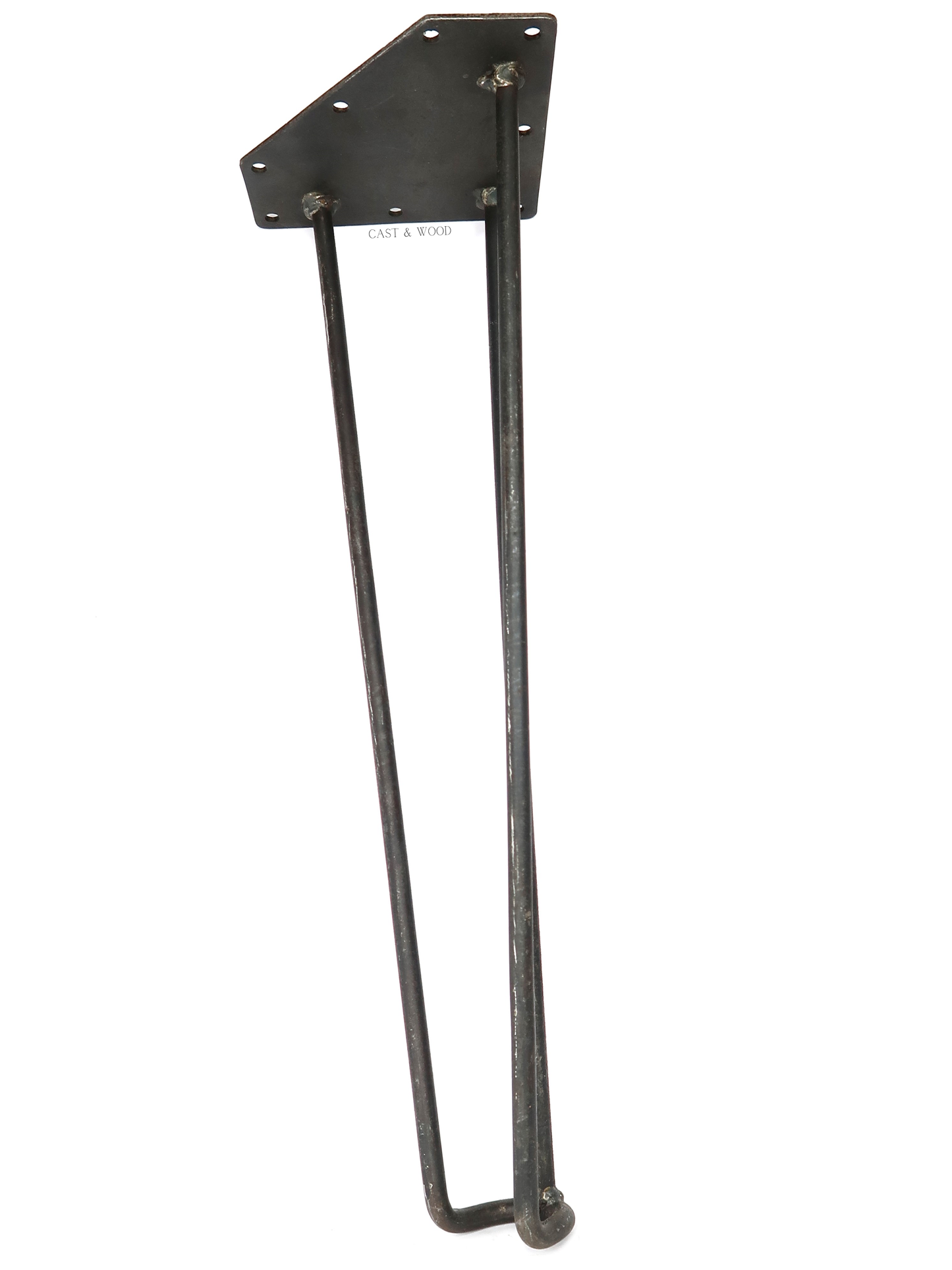 Footed Detail Hairpin Legs - Set of 4no - Bench 400mm Cast & Wood