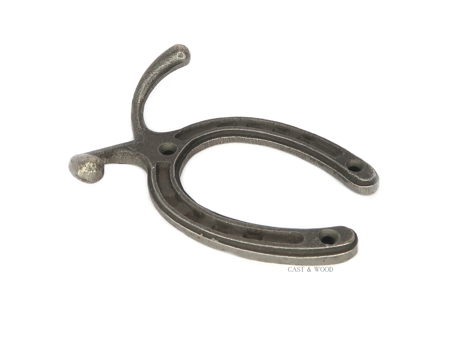 Horseshoe Double Robe Coat Hook Cast & Wood