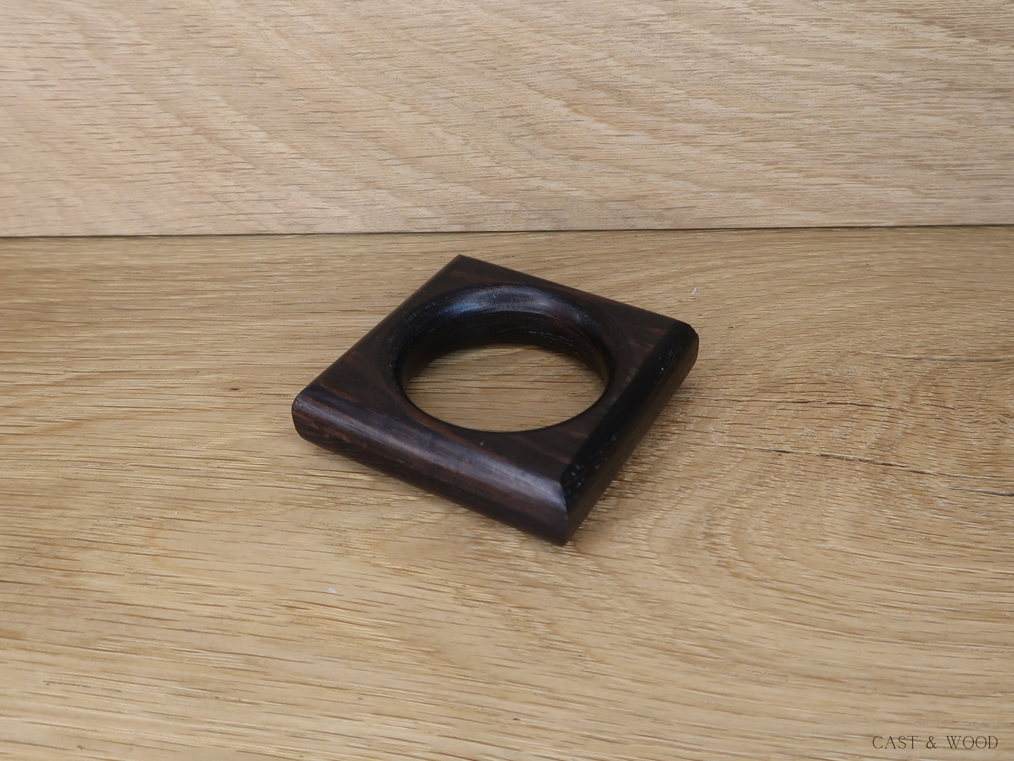 Napkin Rings - Black Brown Cast & Wood