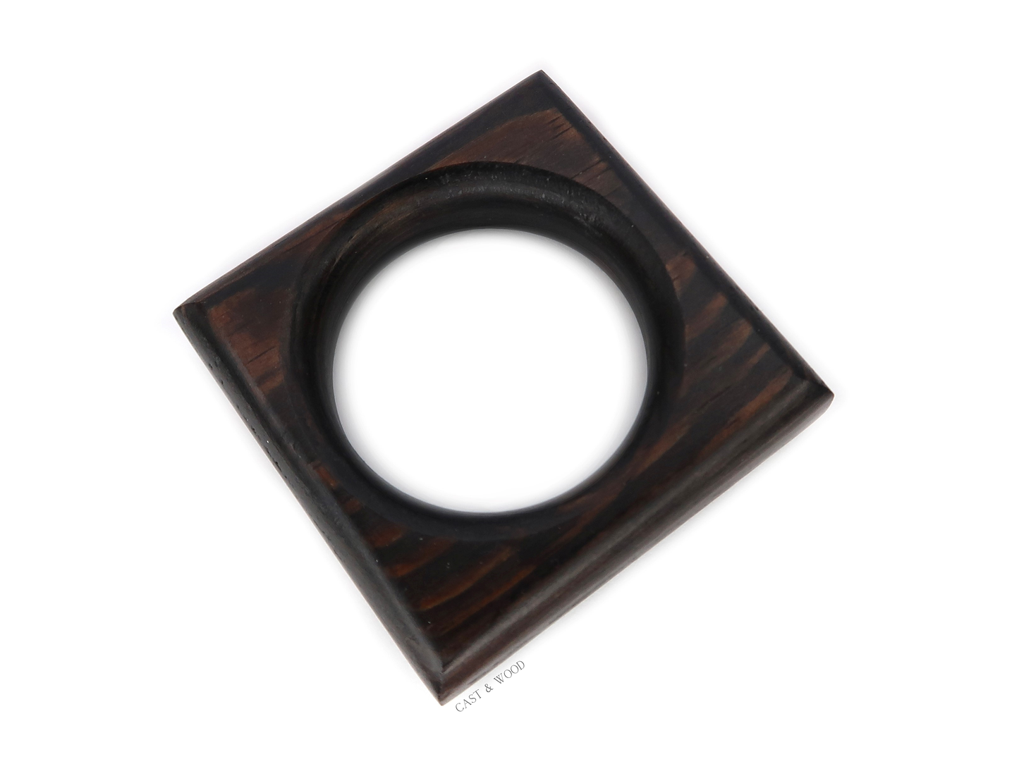 Napkin Rings - Black Brown Cast & Wood