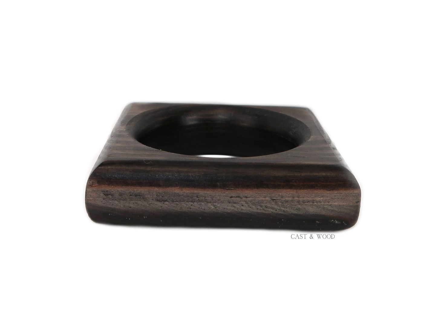 Napkin Rings - Black Brown Cast & Wood