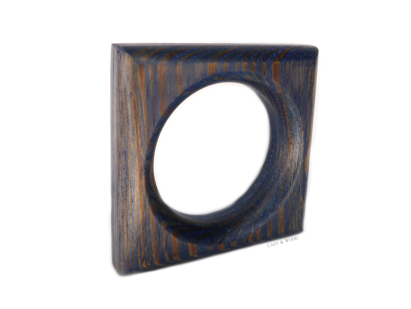 Napkin Rings - Navy Blue Cast & Wood