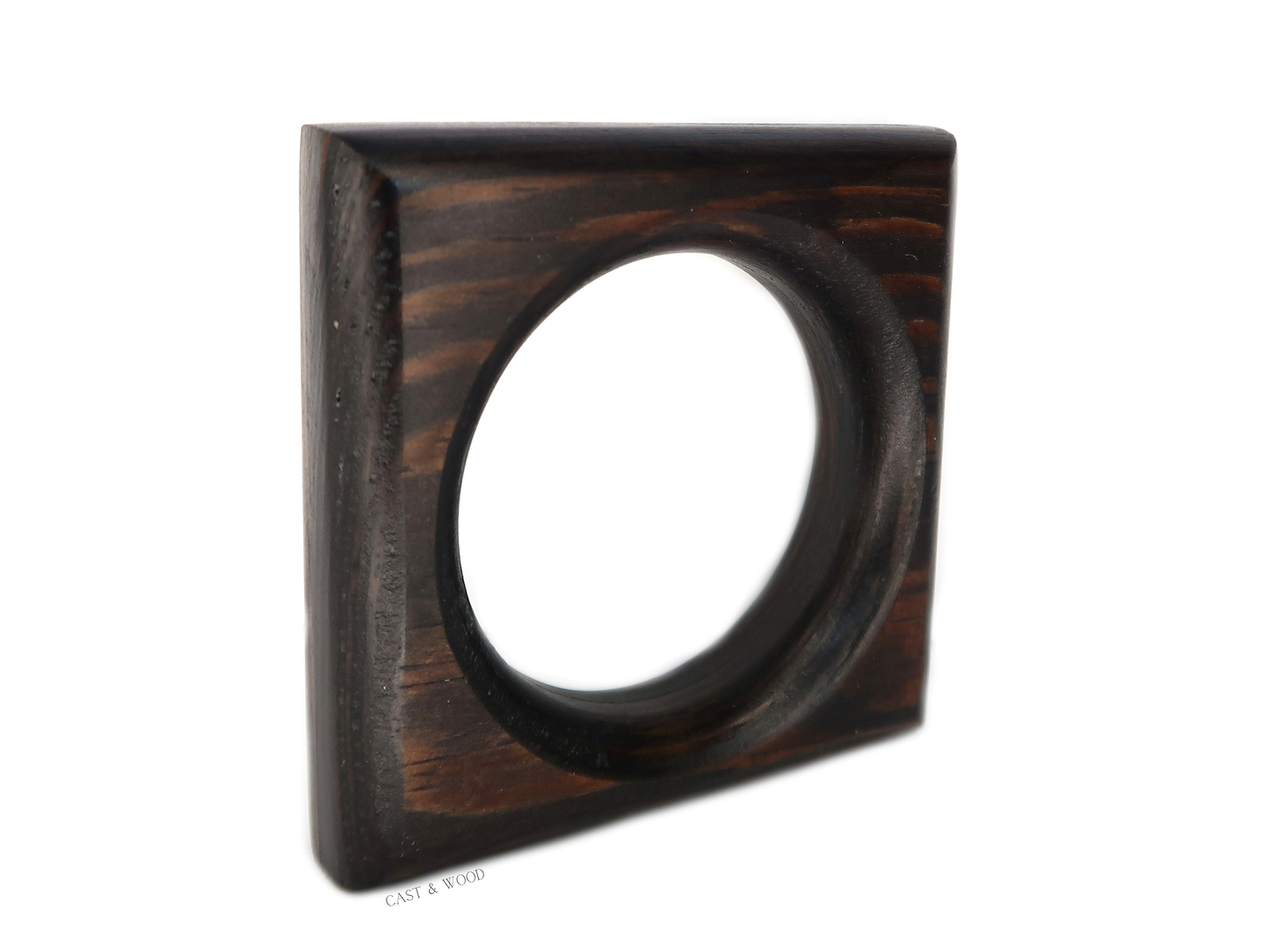 Napkin Rings - Black Brown Cast & Wood