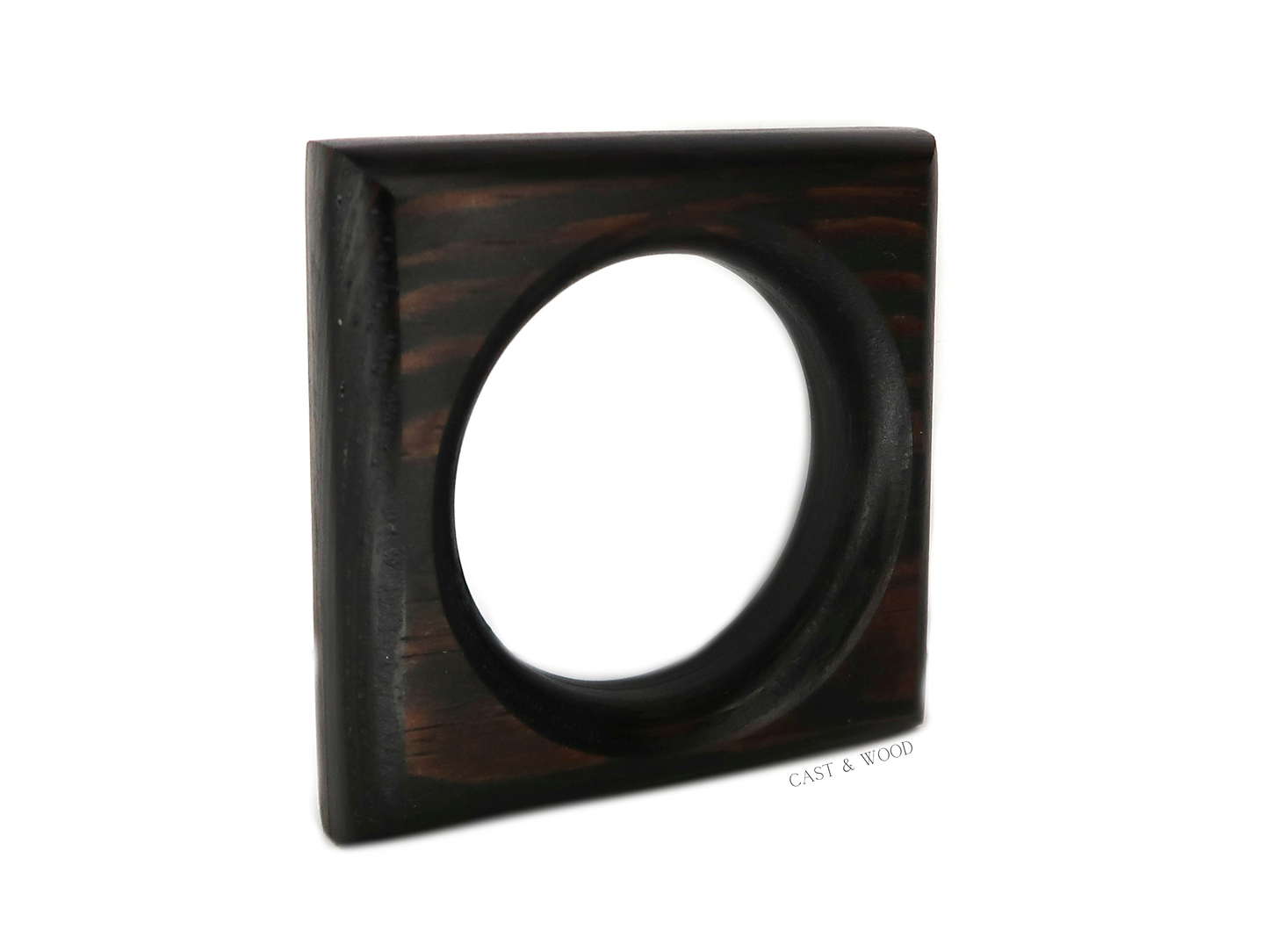 Napkin Rings - Black Brown Cast & Wood