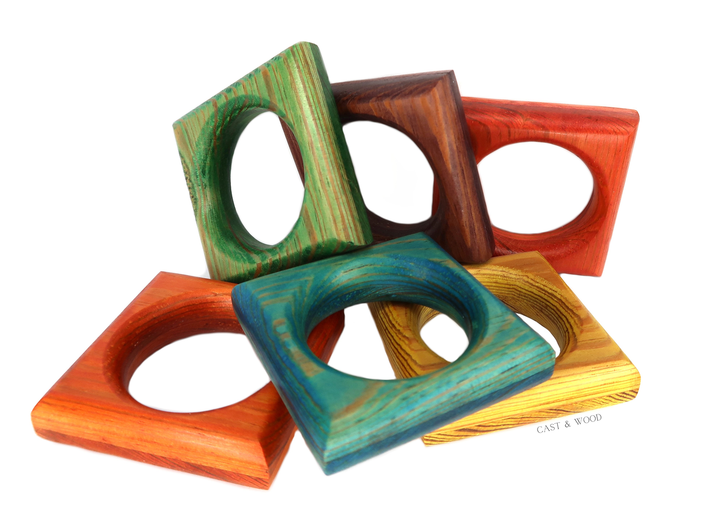 Napkin Rings - Multicolour - Set of 6