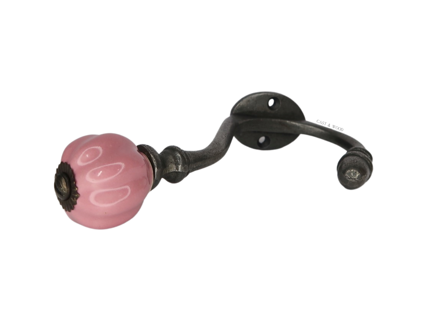 Front Acorn View Pink Acorn Double Coat Hook