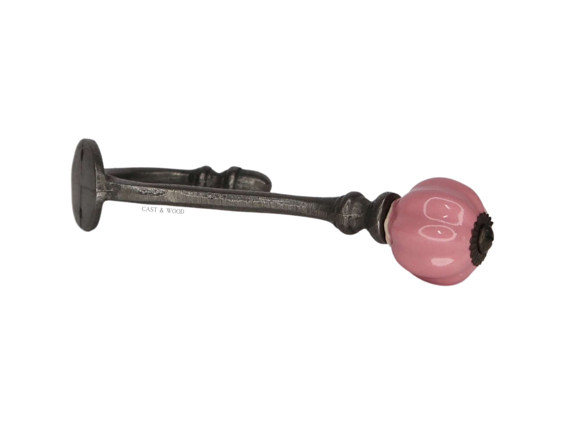Rear View Pink Acorn Double Coat Hook