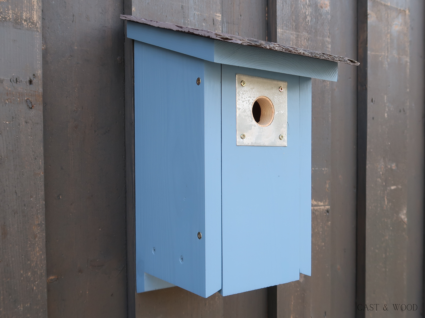 Luxury Penthouse Bird Box - Blue Cast & Wood