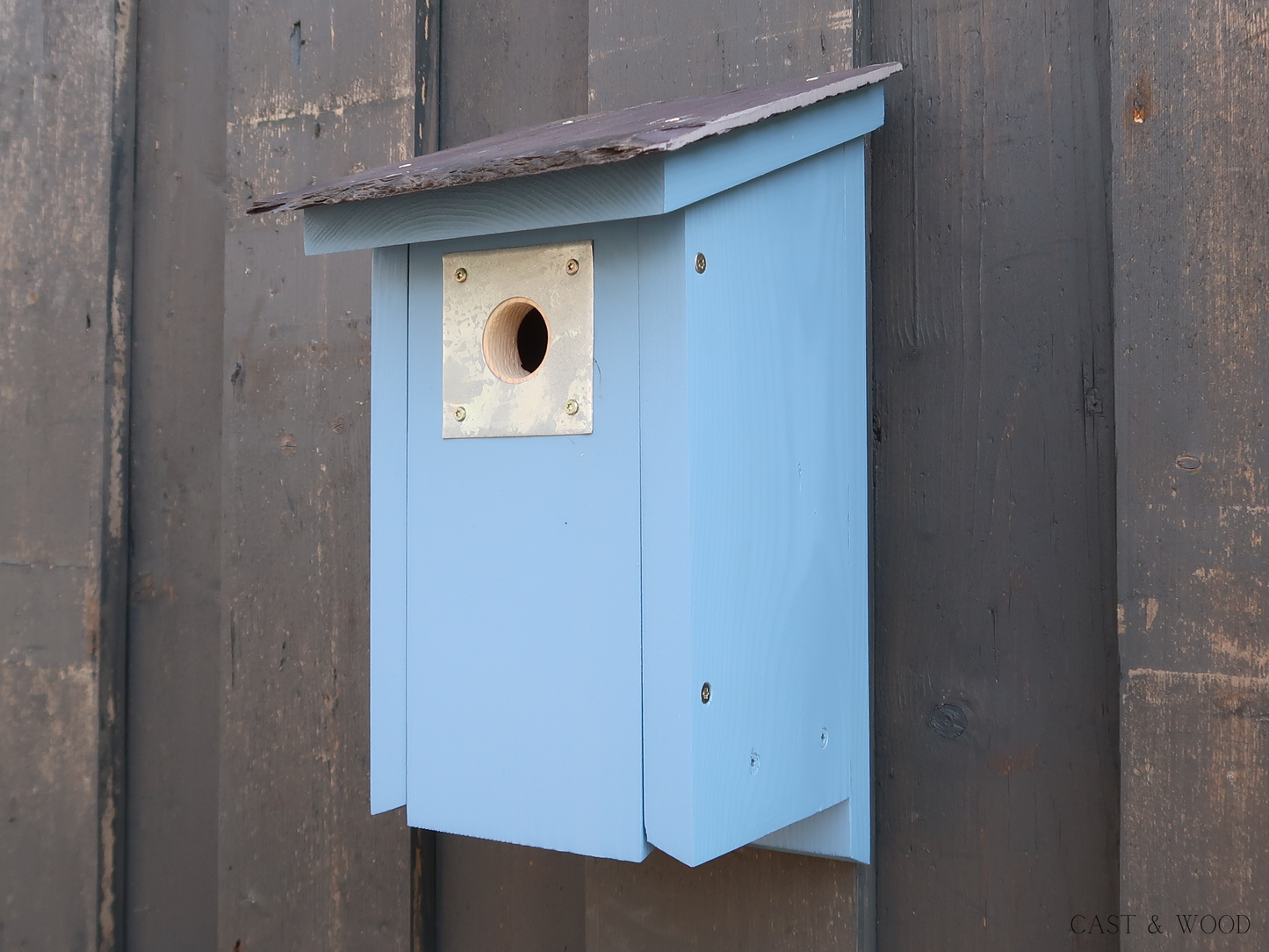 Luxury Penthouse Bird Box - Blue Cast & Wood
