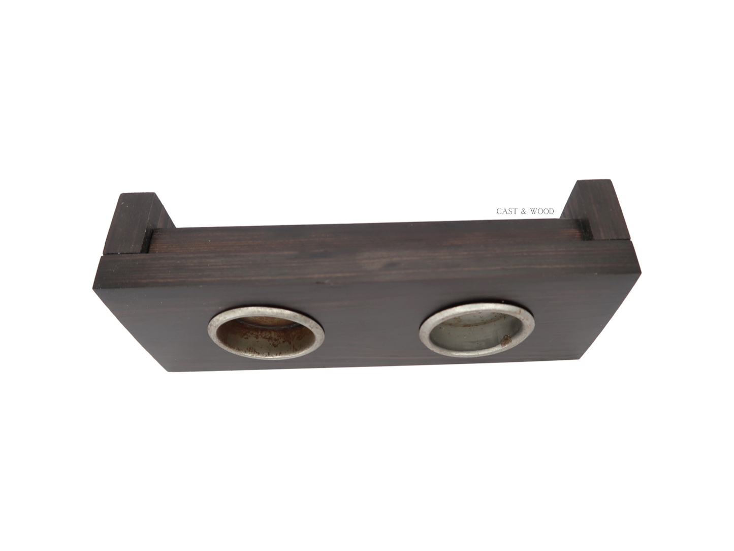 Raise Me Up Double Candle Holder - Black Brown
