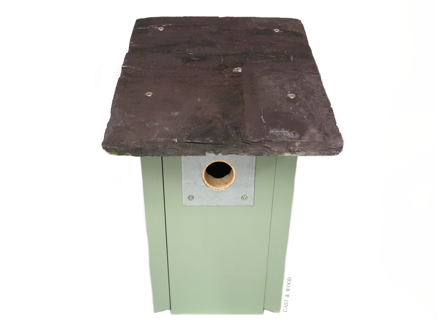 Luxury Penthouse Bird Box - Green Cast & Wood